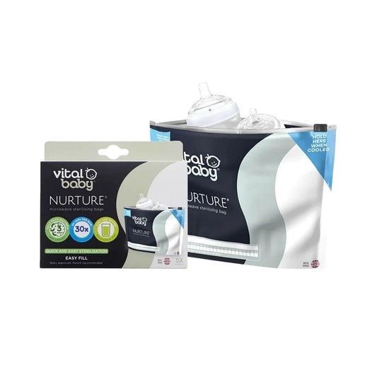 Vital Baby Nurture Microwave Sterilising Bags 5 pcs - mezetto ebebek ebebek