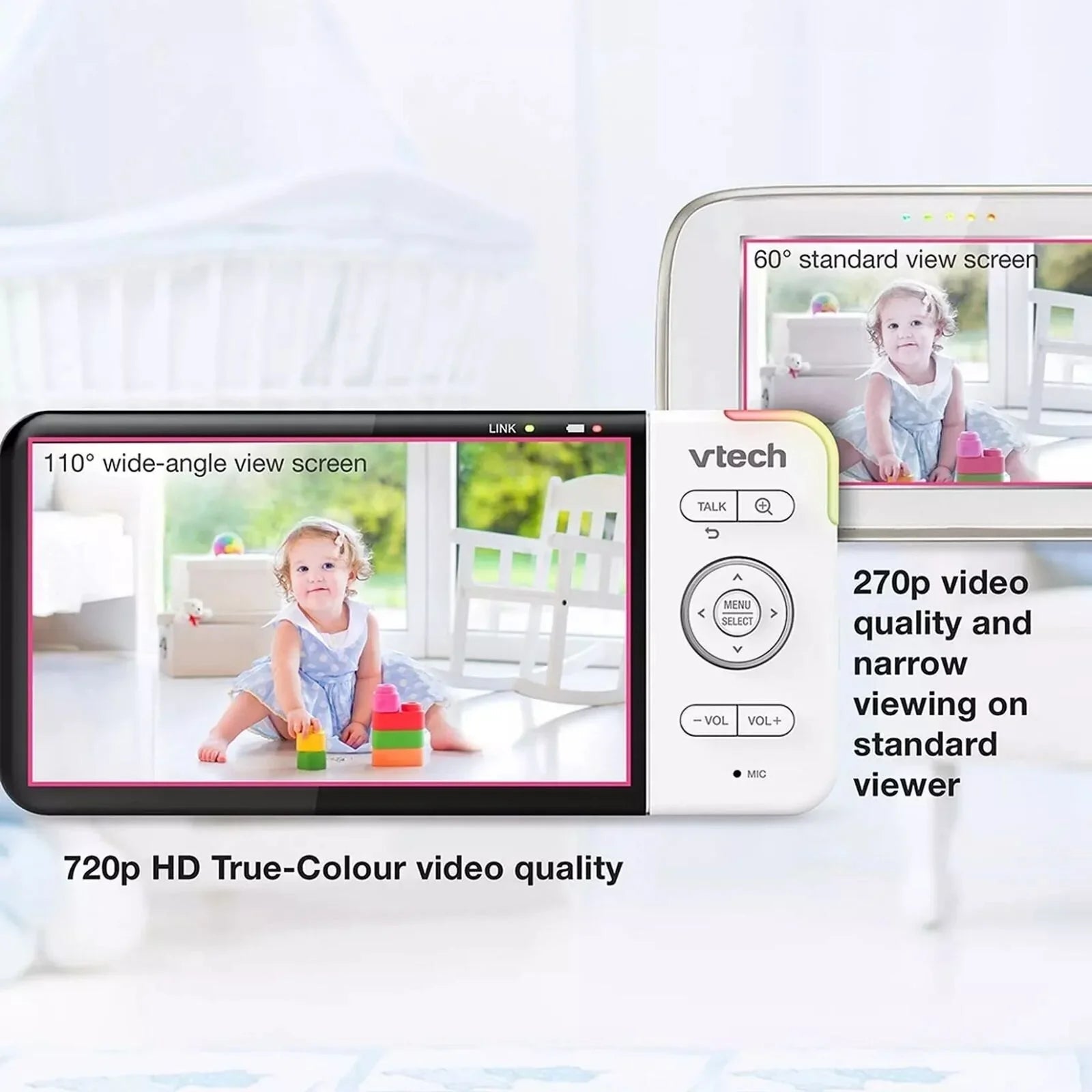 VTech RM5755HD 5" Smart Wi - Fi 1080p Video Baby Monitor - mezetto ebebek ebebek