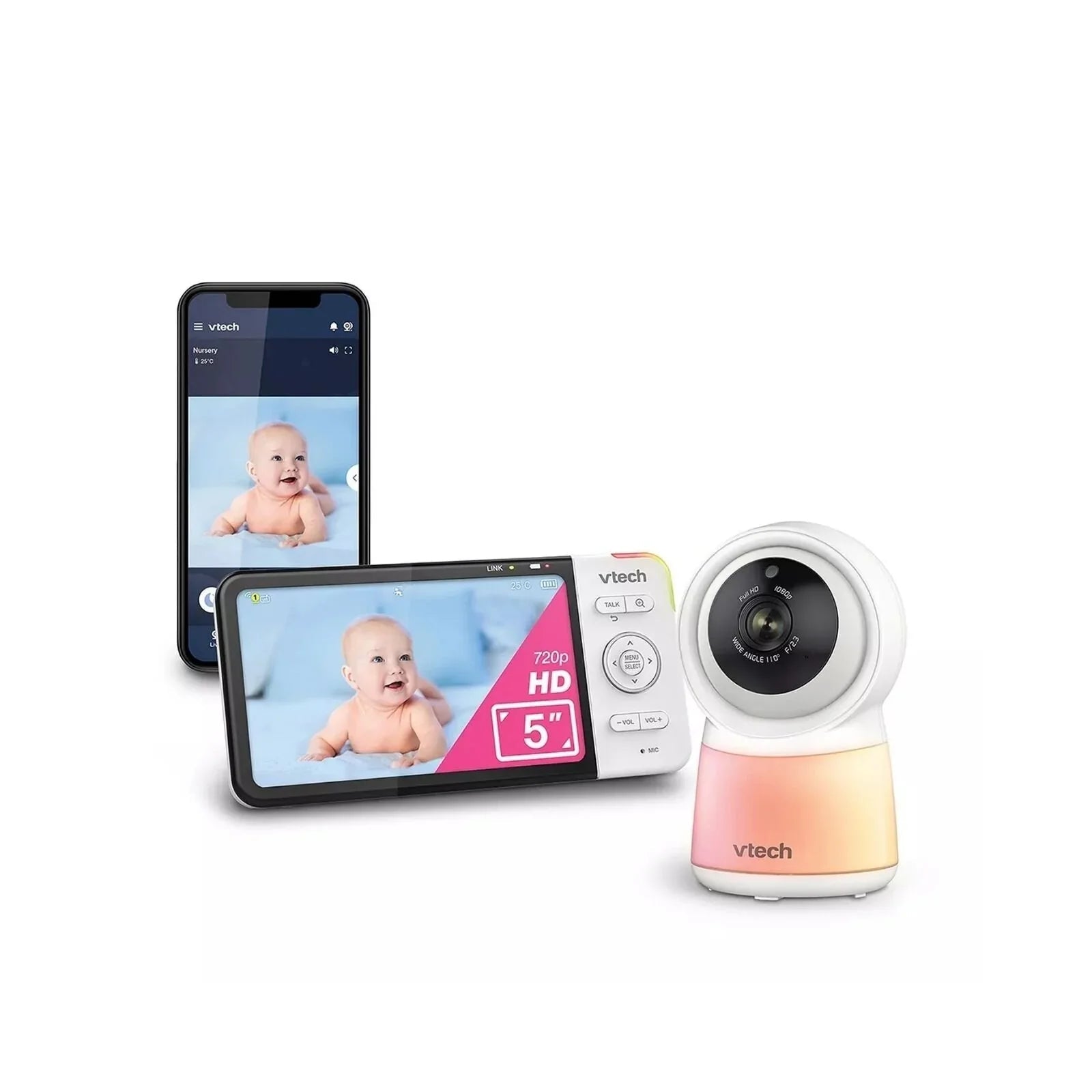 VTech RM5755HD 5" Smart Wi - Fi 1080p Video Baby Monitor - mezetto ebebek ebebek