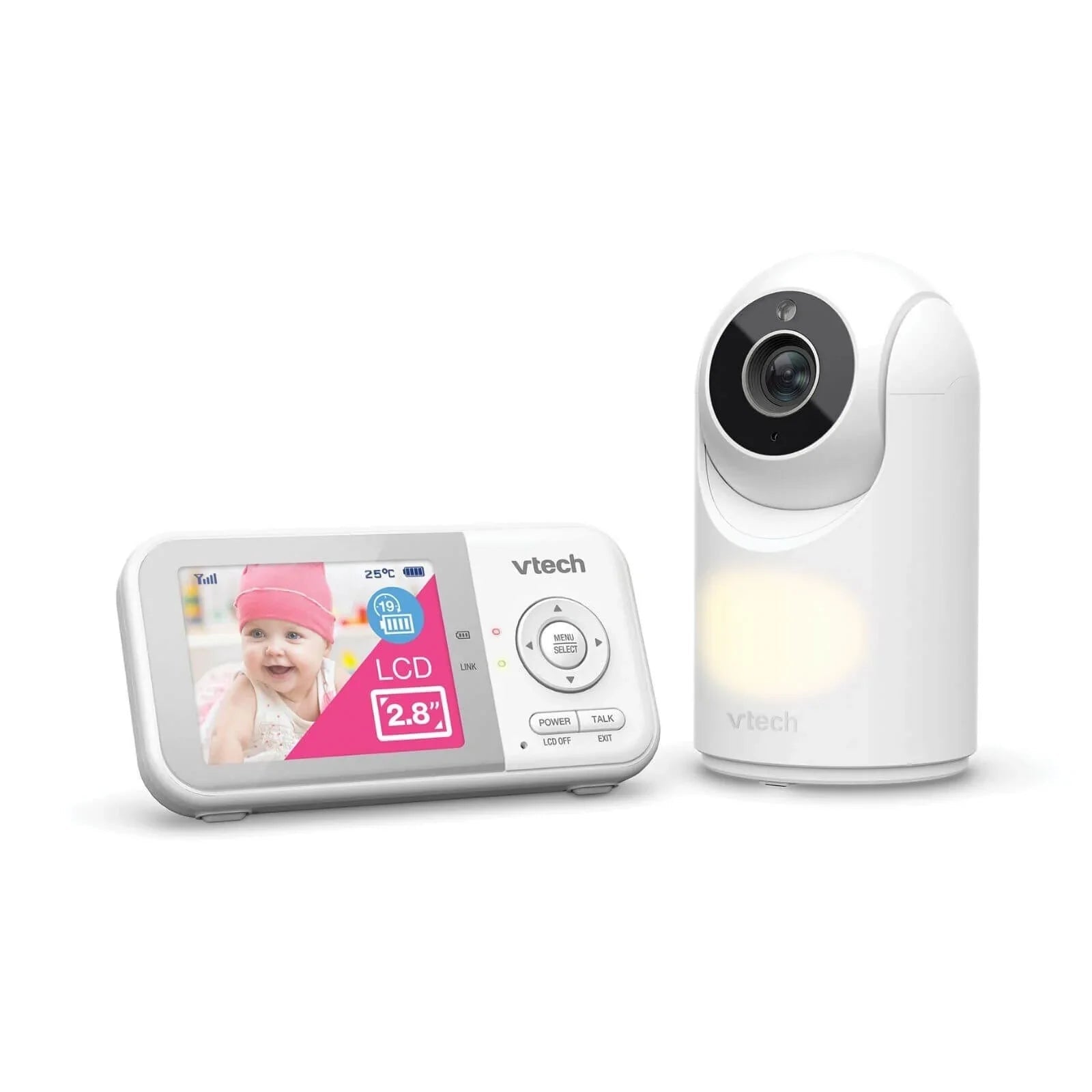 VTech - VM3263 2.8" Pan & Tilt Video Monitor with Night Light - mezetto ebebek ebebek