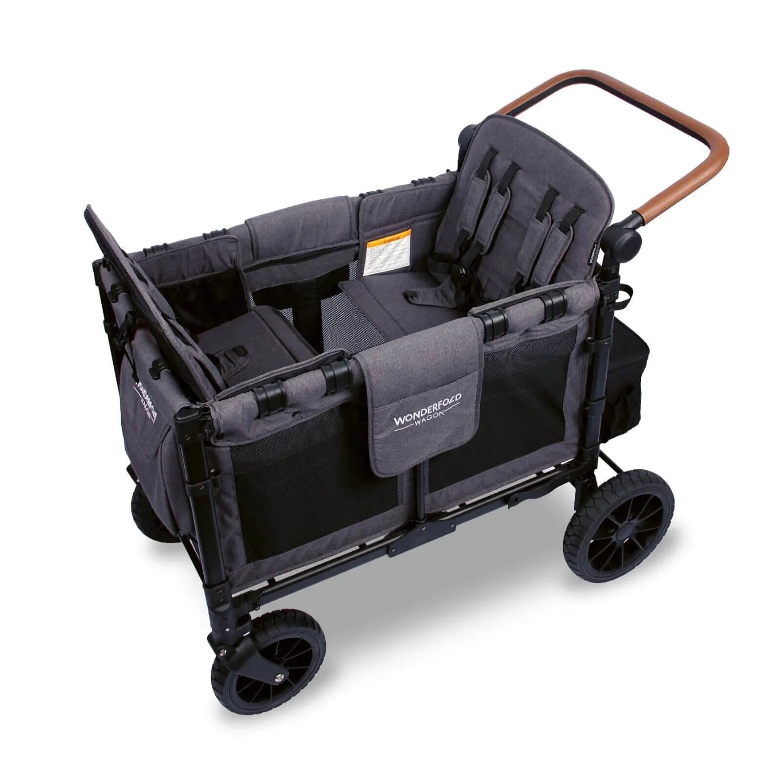 W4 Luxe Quad Stroller Wagon - Charcoal Grey - mezetto ebebek ebebek