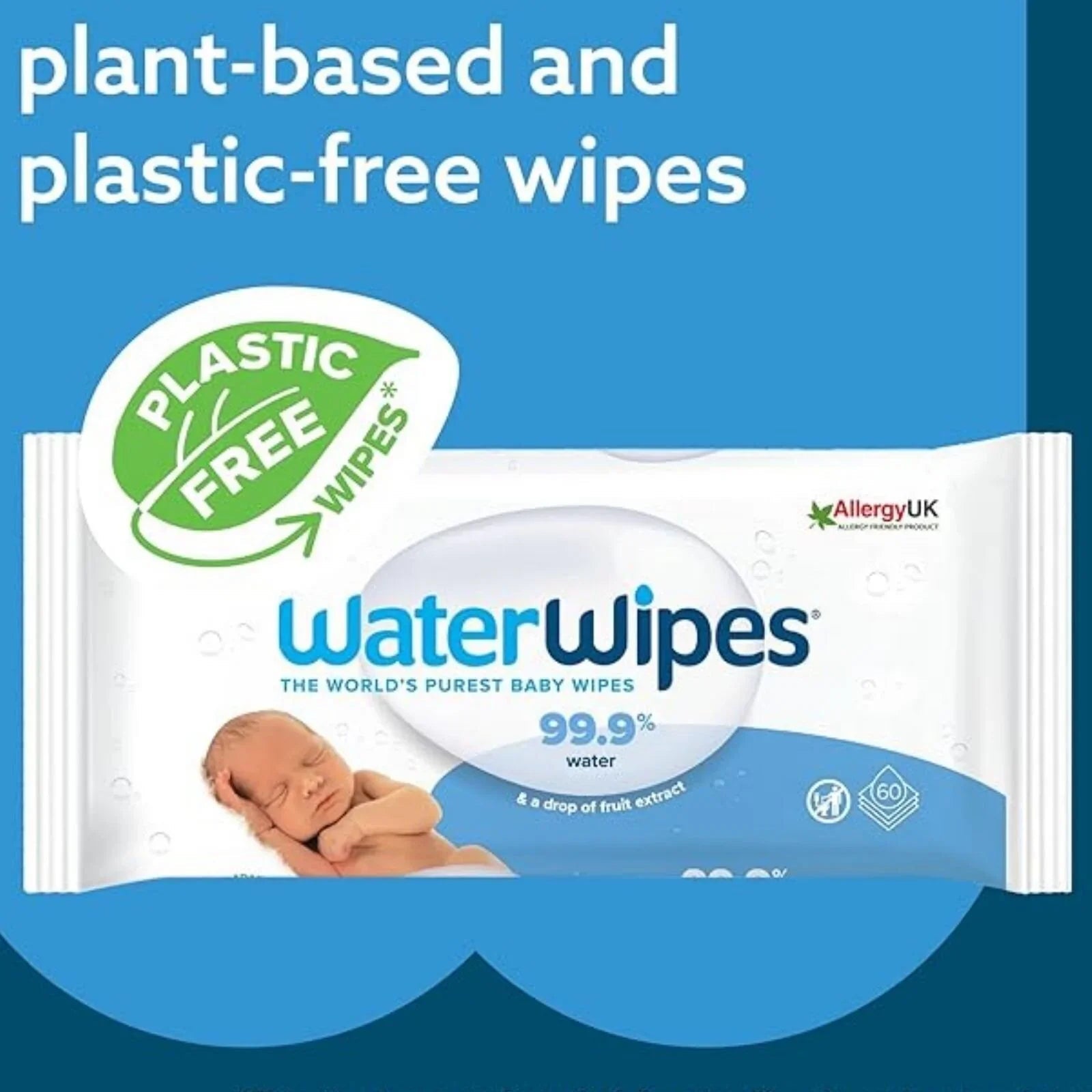 Water Wipes Sensitive Baby Wipes 60 pcs - mezetto ebebek ebebek