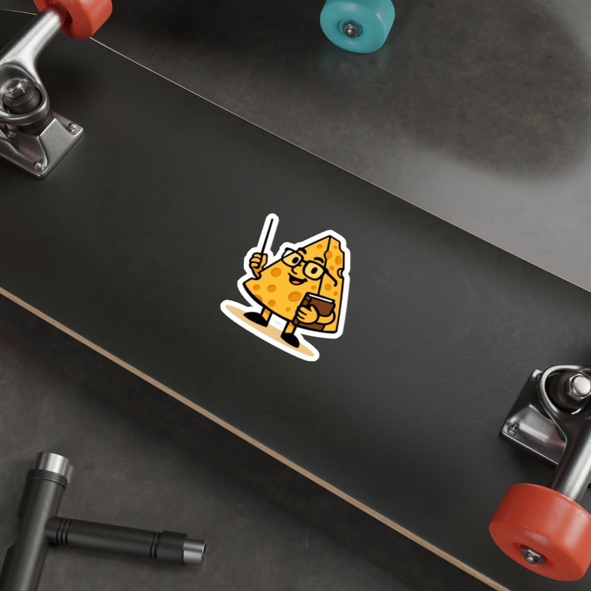 WATERPROOF Cartoon Cheese Teacher Sticker - mezetto KEOLIX KEOLIX