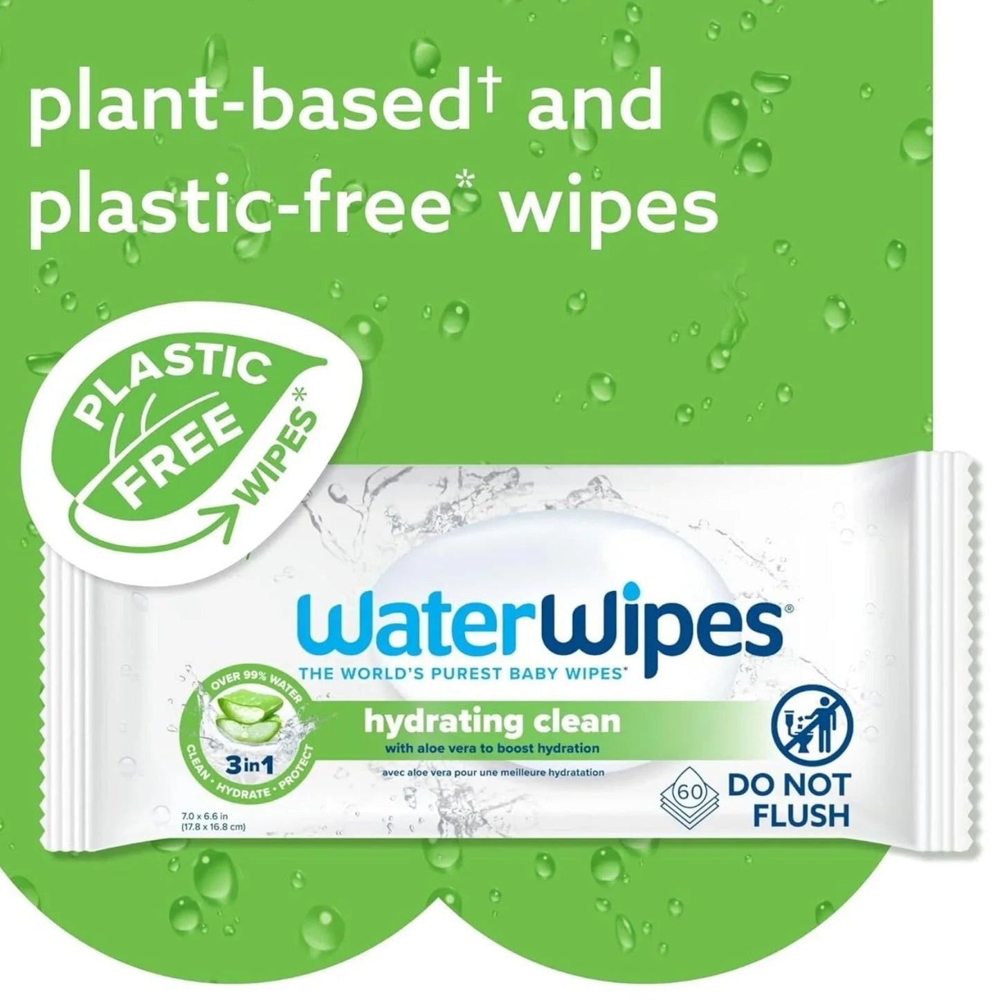 WaterWipes Hydrating Wipes 60 pcs - mezetto ebebek ebebek