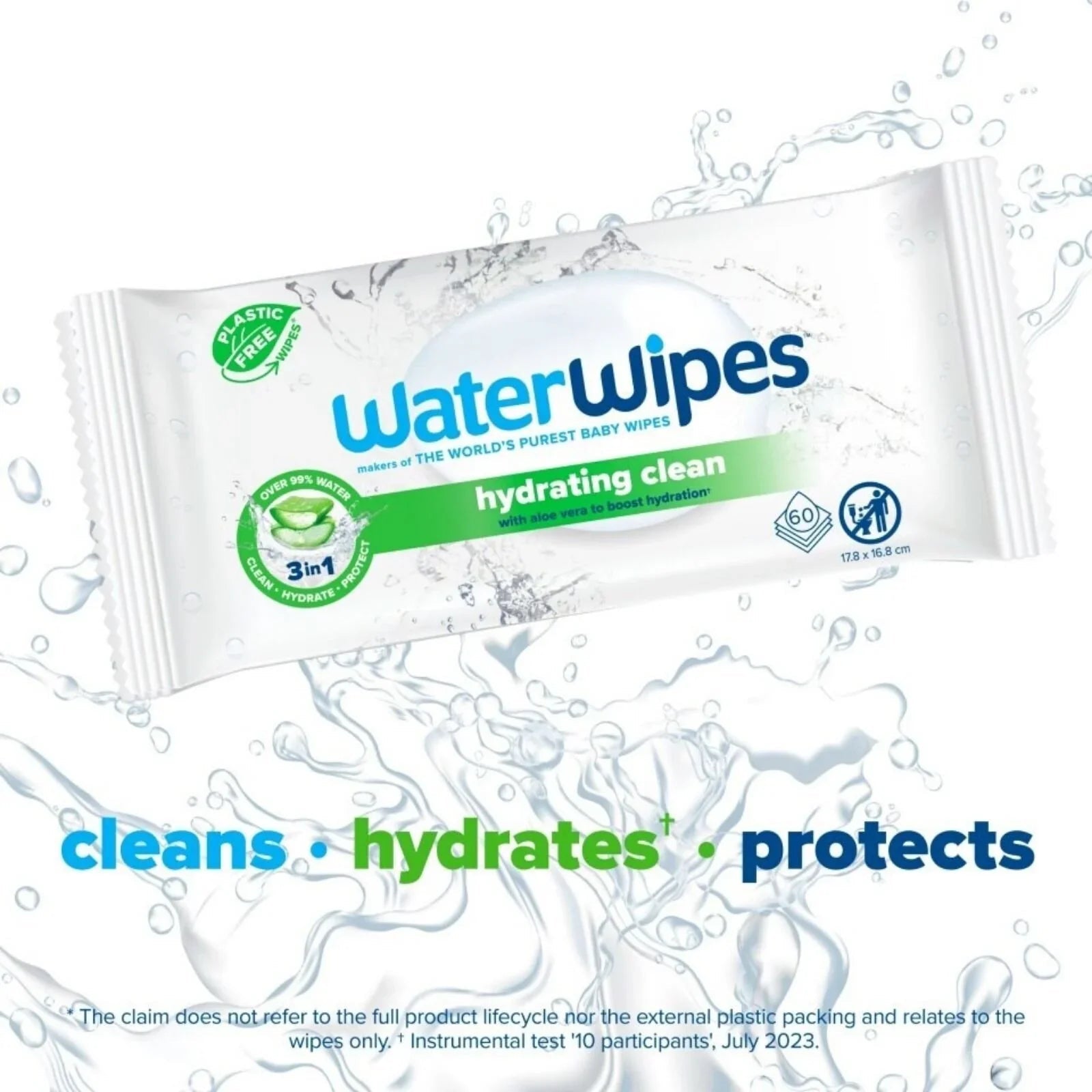 WaterWipes Hydrating Wipes 60 pcs - mezetto ebebek ebebek