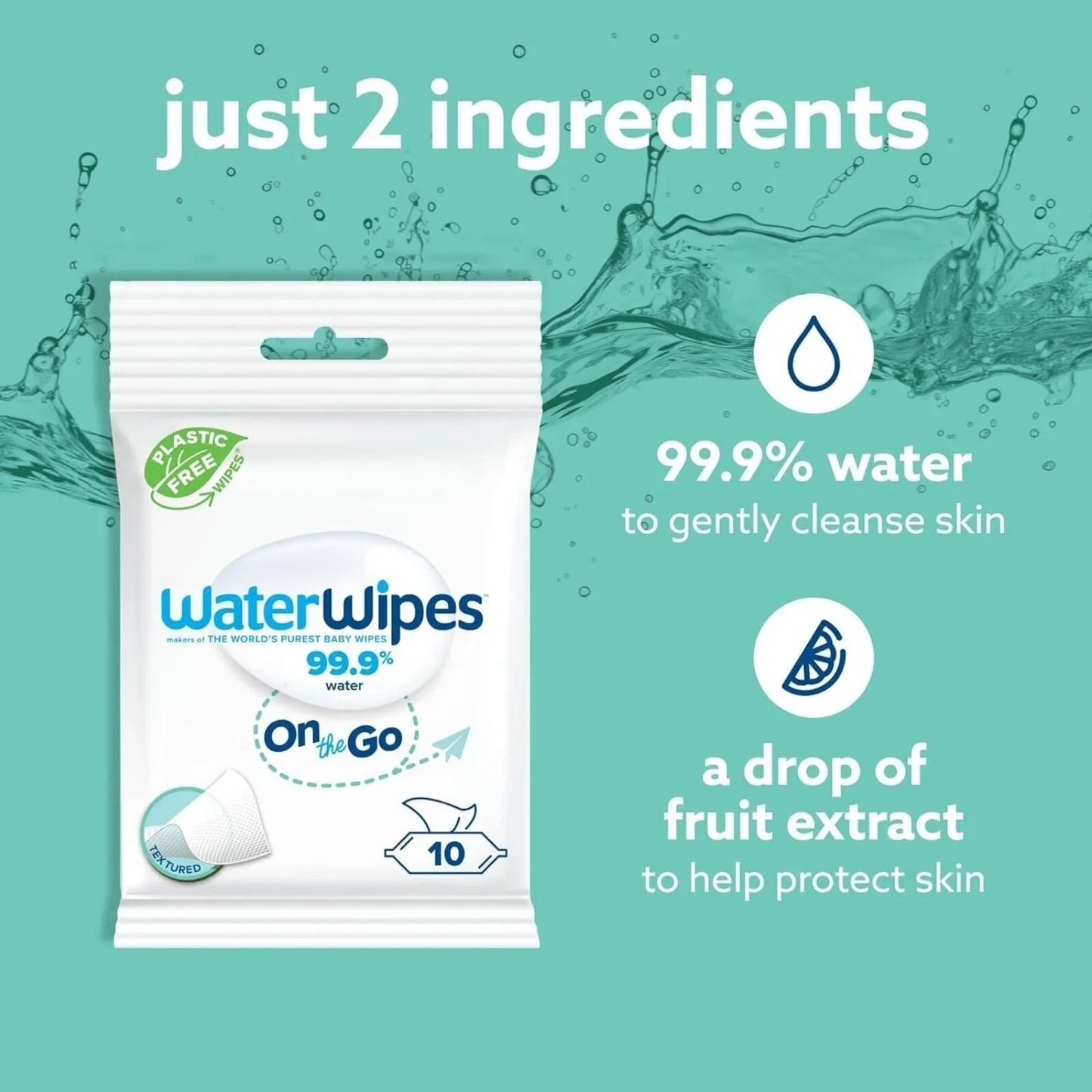 WaterWipes On the Go Wipes 10 pcs - mezetto ebebek ebebek