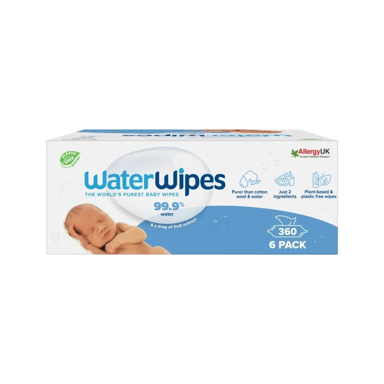 WaterWipes Sensitive Baby Wipes 6x60 pcs - mezetto ebebek ebebek