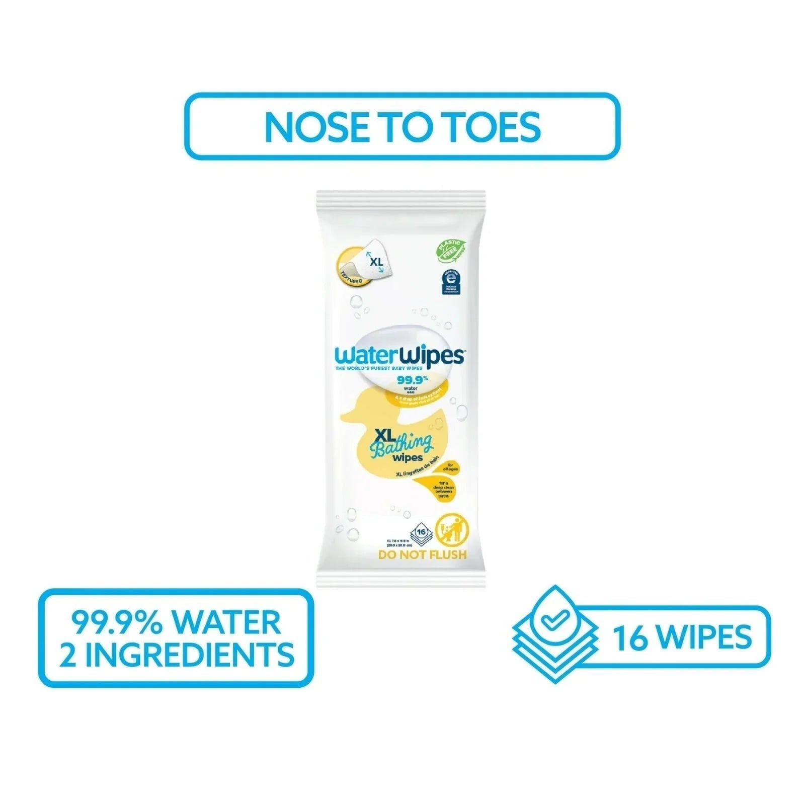 WaterWipes XL Bathing Wipes 16 pcs - mezetto ebebek ebebek