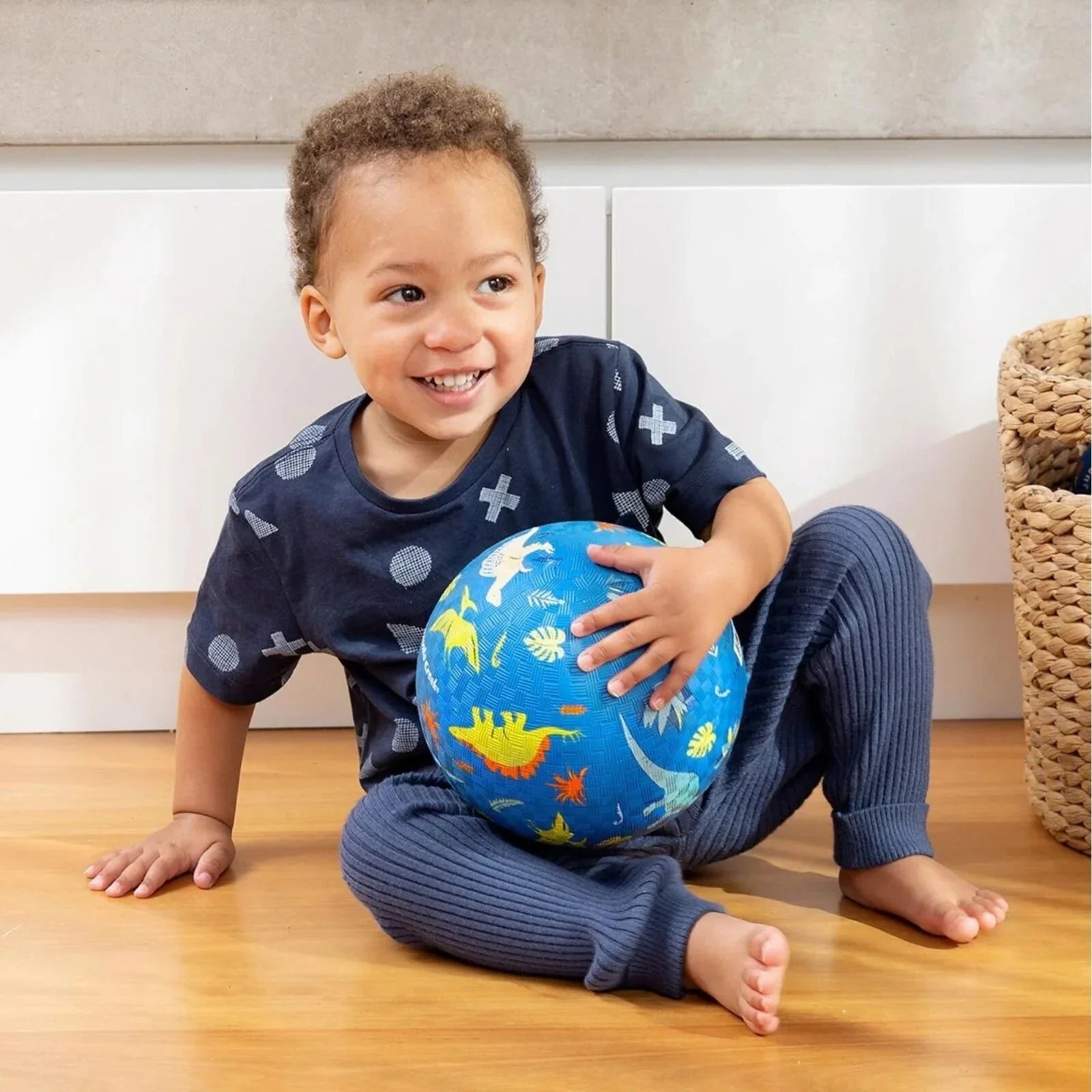 Wheely Bug Crocodile Creek 5" Playball - Dinosaur Blue - mezetto ebebek ebebek