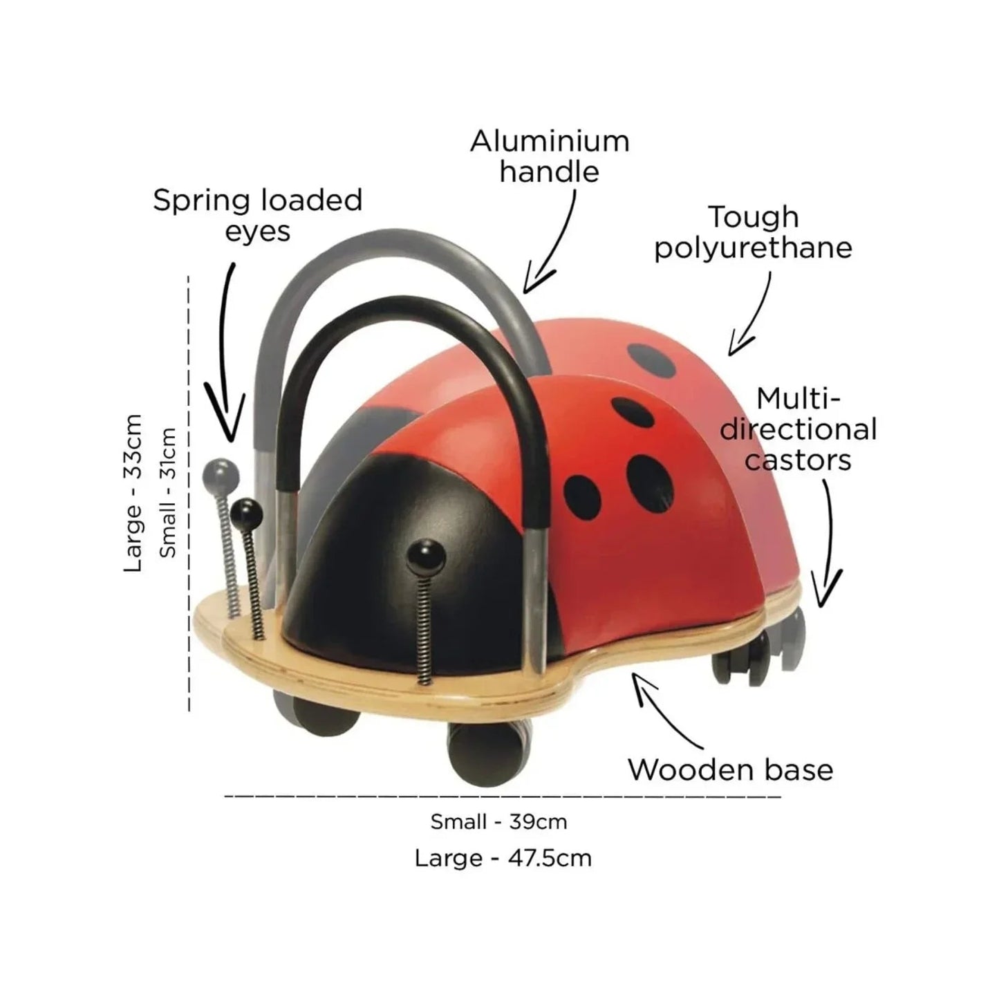 Wheely Bug Small Ride On - Ladybird - mezetto ebebek ebebek