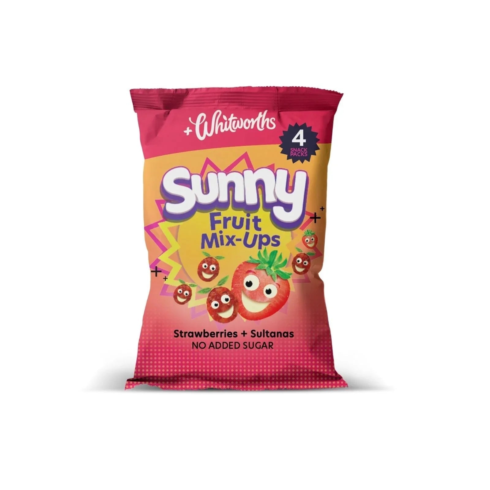 Whitworths Sunny Fruit Mix - Ups Strawberries & Sultanas 72g (4x18g) - mezetto ebebek ebebek
