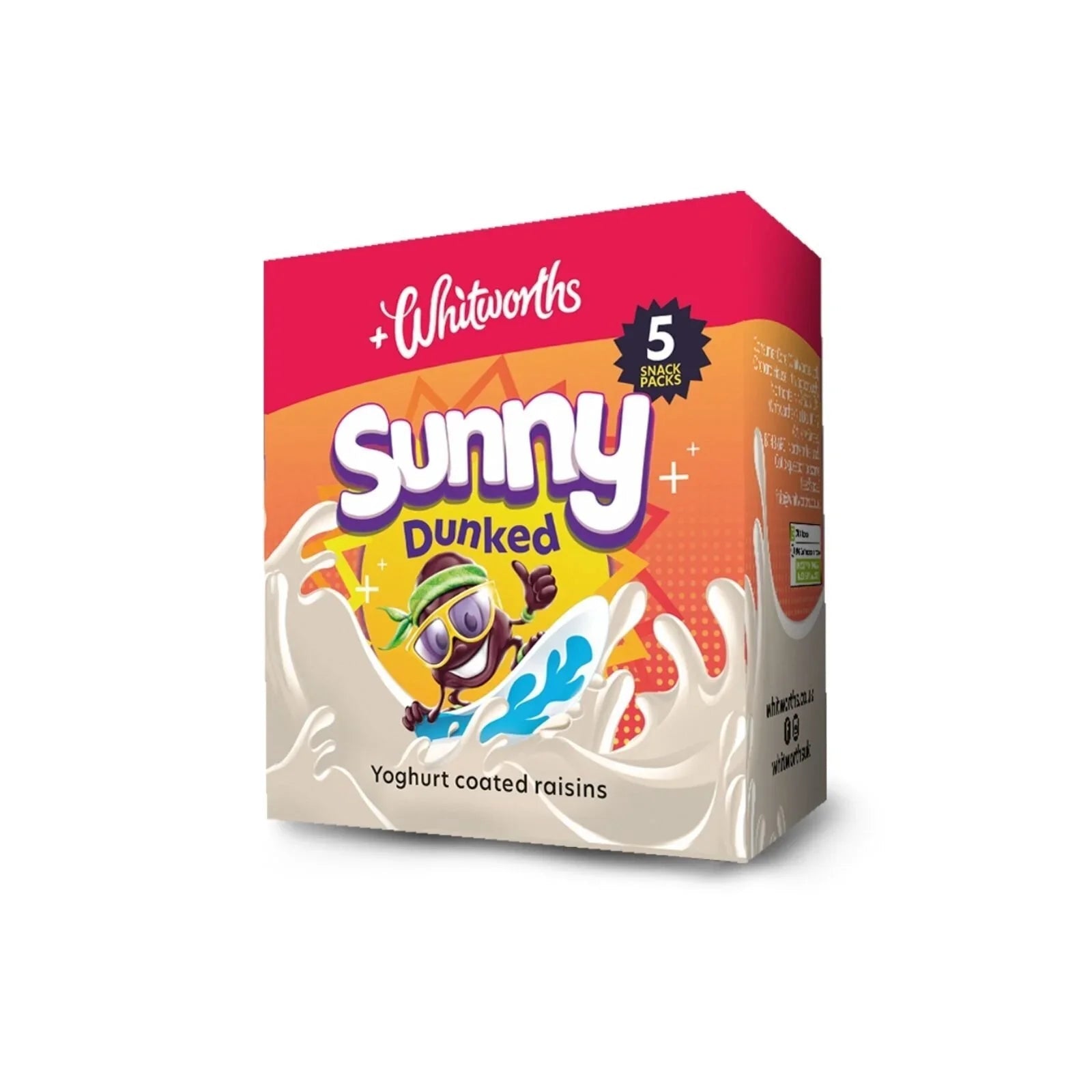 Whitworths Sunny Yogurt Coated Raisins (5x25g) 125g - mezetto ebebek ebebek