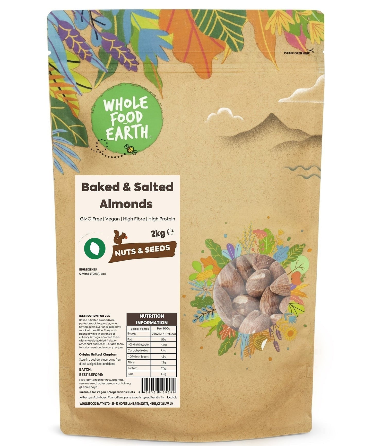 Roasted & Salted Almonds (Baked)