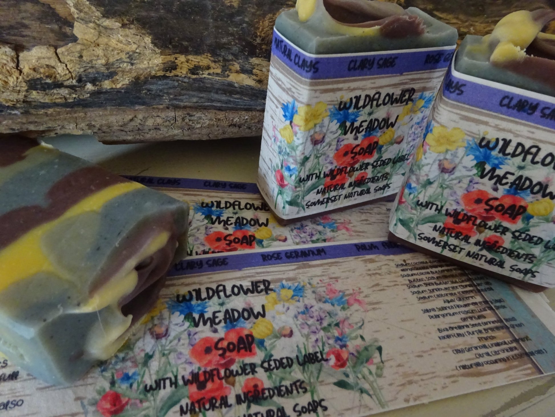 Wildflower Meadow Vegan Soap - mezetto Shopify Collective Somerset Natural Soaps