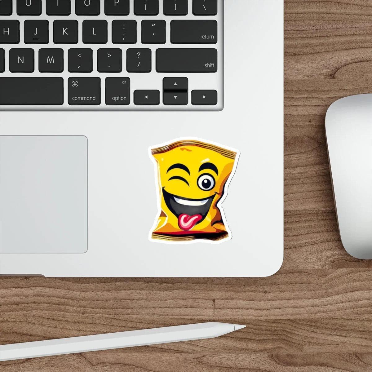 Winking Crisps Packet Sticker – Funny Cartoon Vinyl Design - mezetto KEOLIX KEOLIX