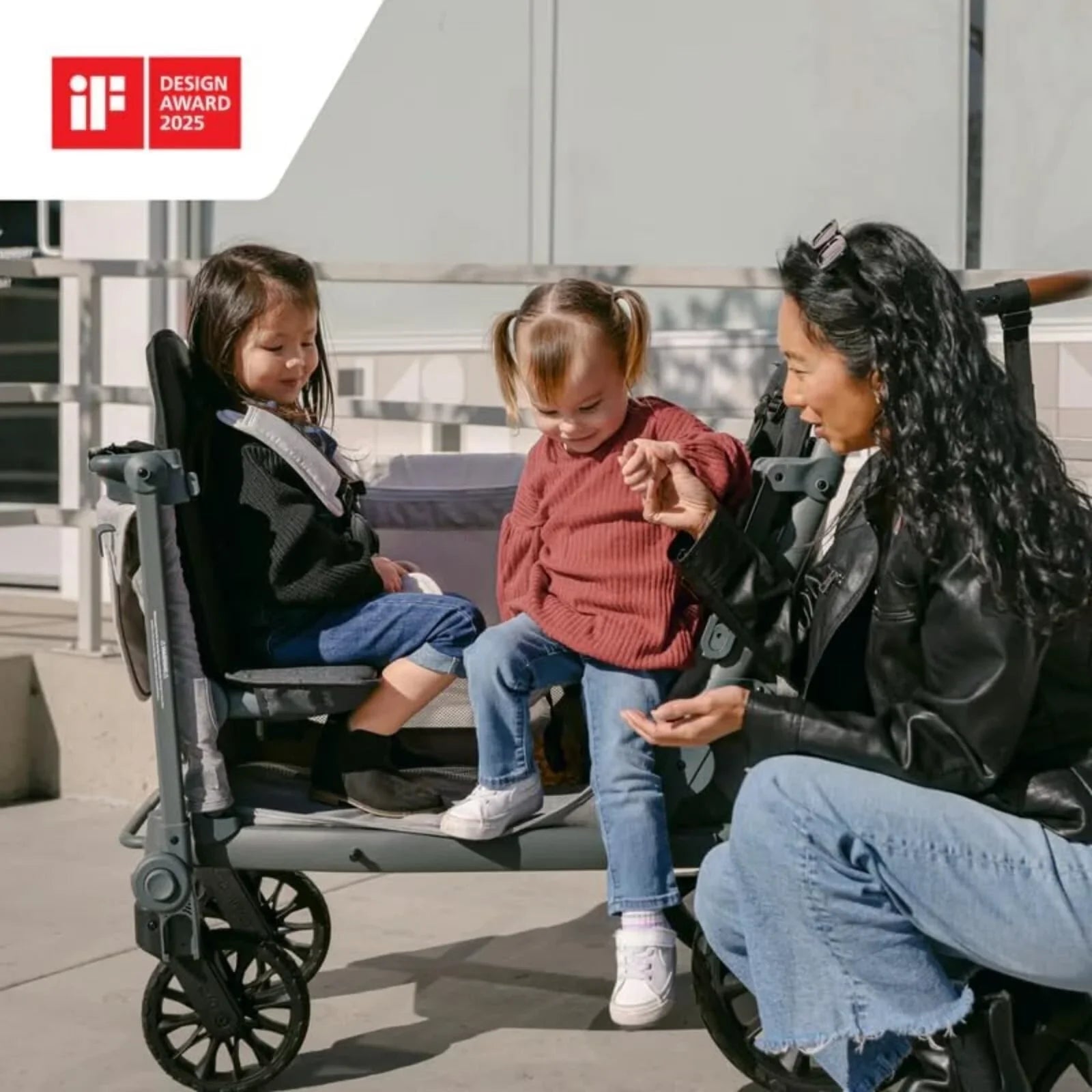 Wonderfold L2 Quad Stroller Wagon - Black - mezetto ebebek ebebek