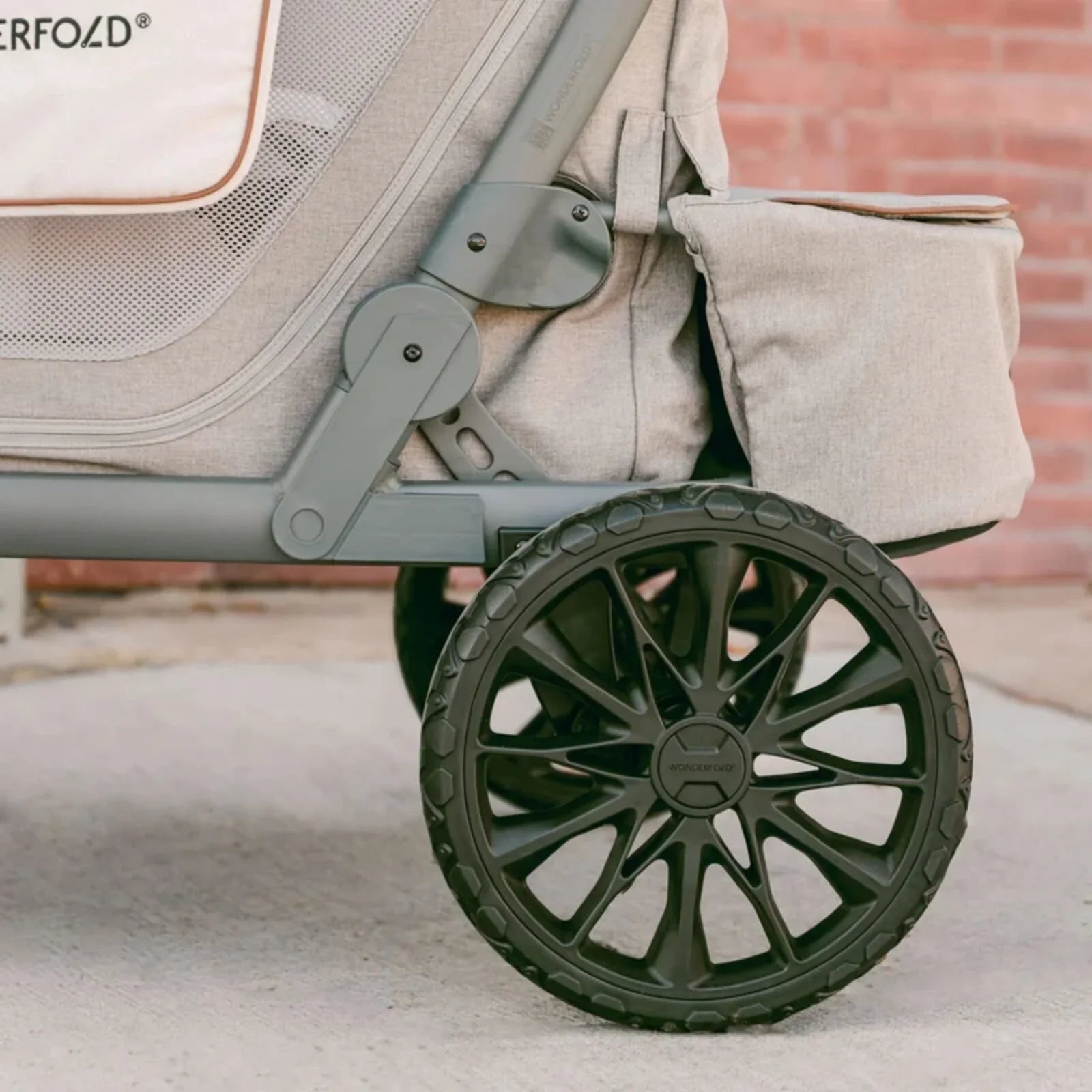 Wonderfold L4 Quad Stroller Wagon - Grey - mezetto ebebek ebebek