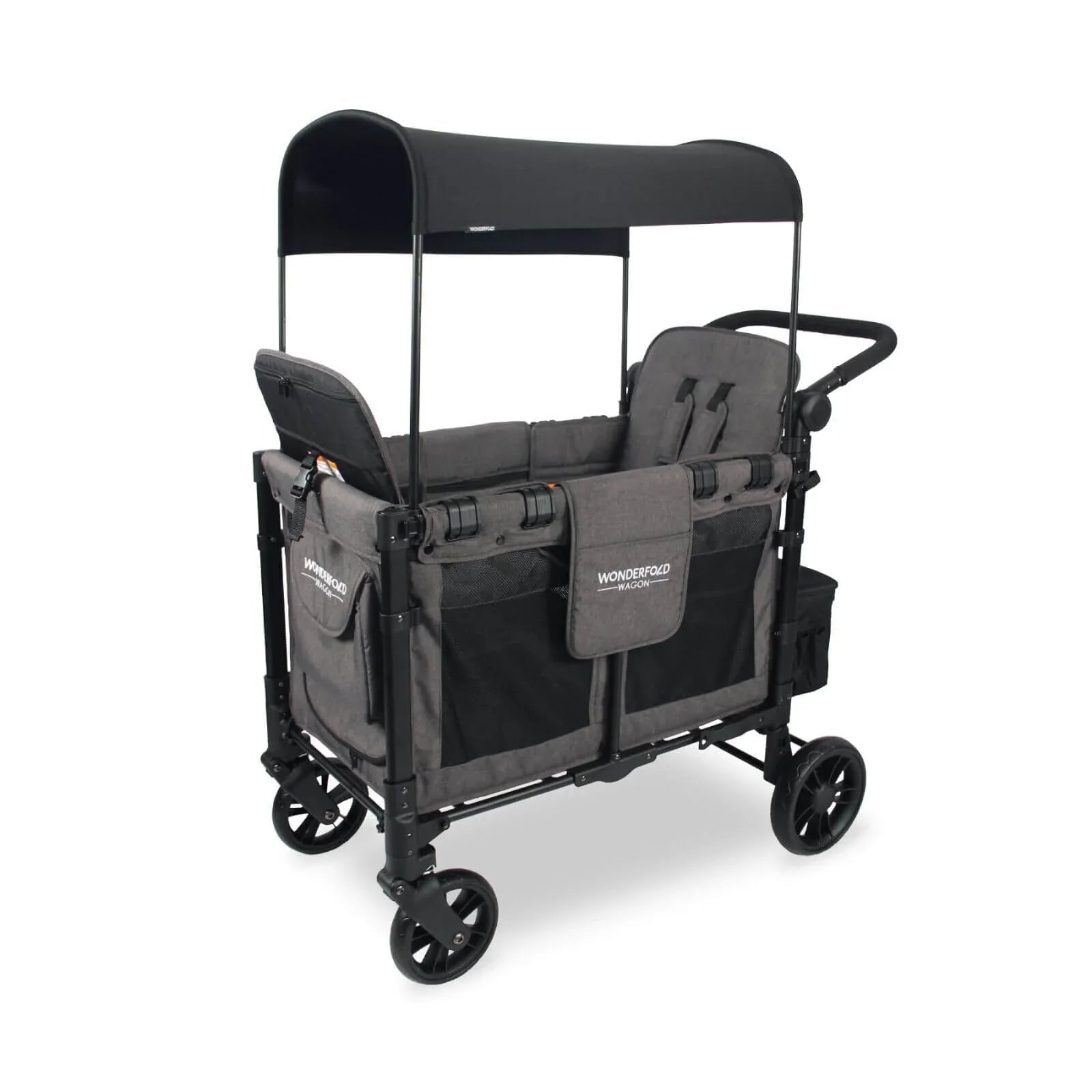 Wonderfold W2 Elite Double Stroller Wagon - Charcoal Grey - mezetto ebebek ebebek