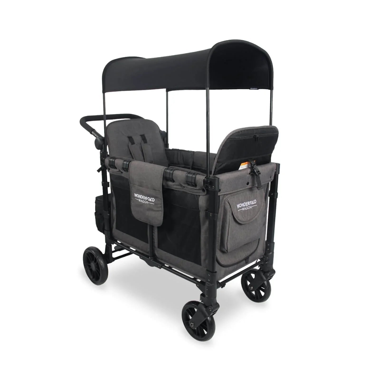 Wonderfold W2 Elite Double Stroller Wagon - Charcoal Grey - mezetto ebebek ebebek