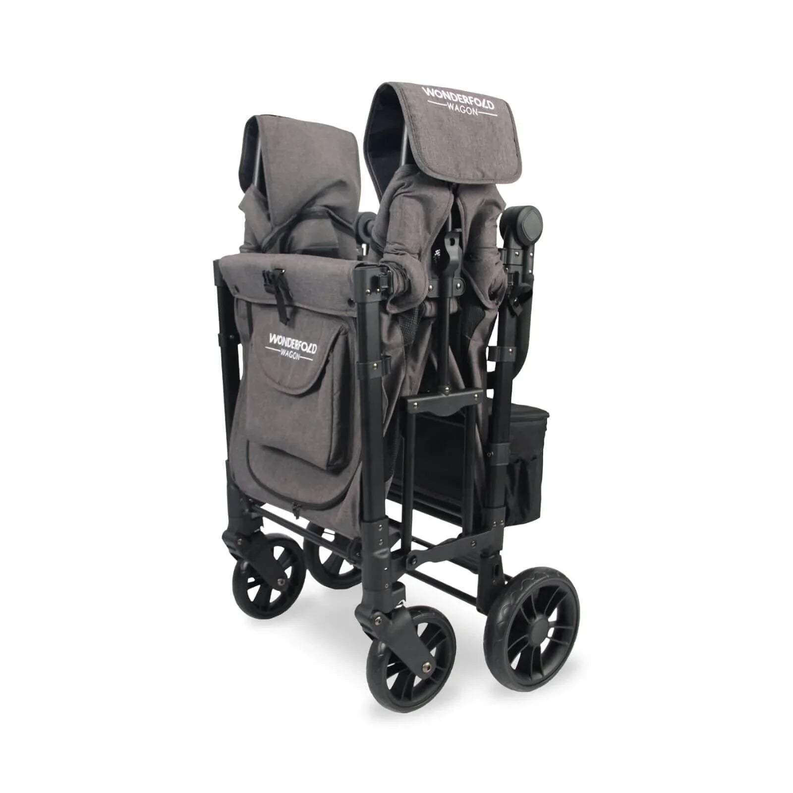 Wonderfold W2 Elite Double Stroller Wagon - Charcoal Grey - mezetto ebebek ebebek