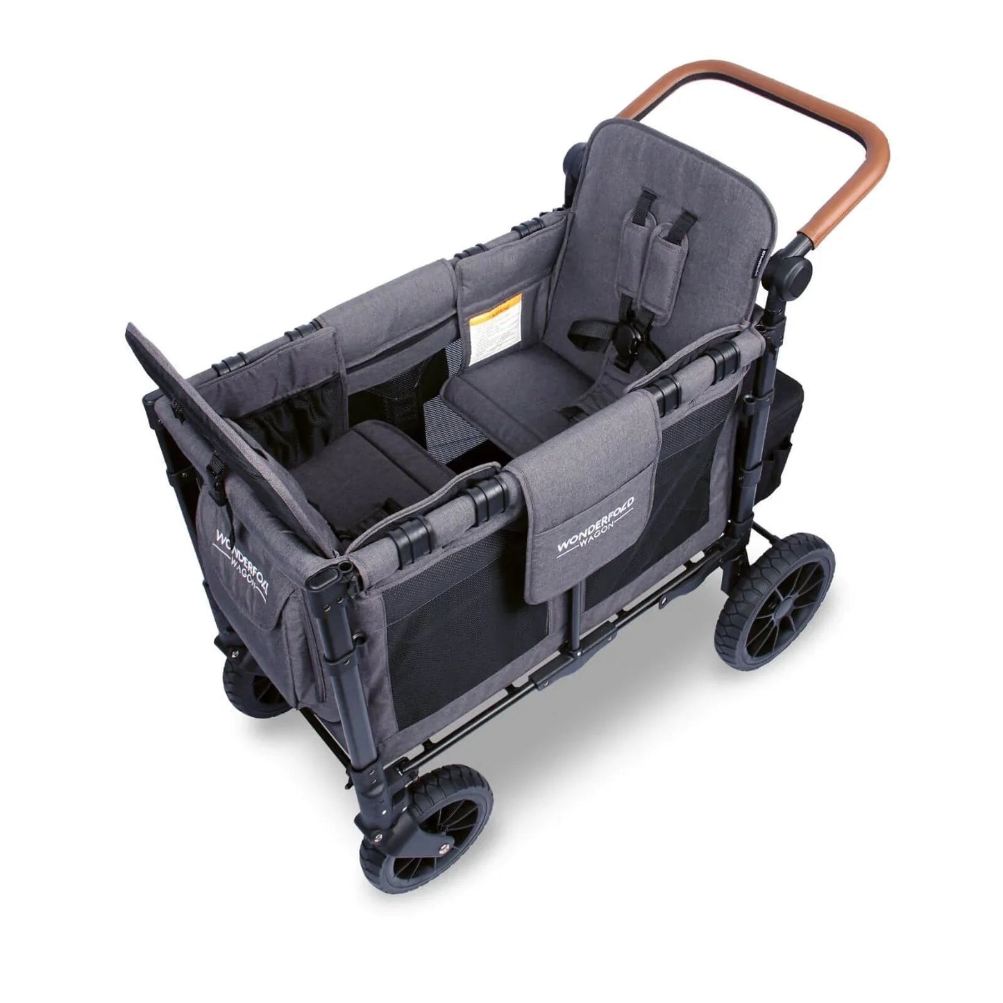 Wonderfold W2 Luxe Double Wagon - Charcoal Grey - mezetto ebebek ebebek