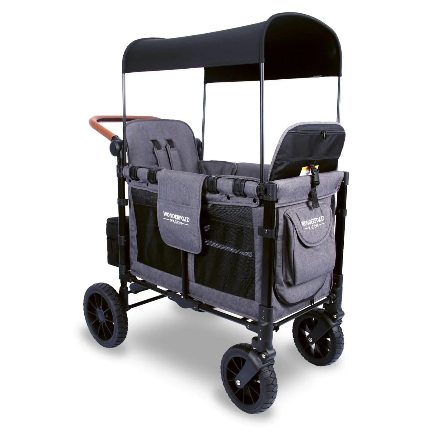 Wonderfold W2 Luxe Double Wagon - Charcoal Grey - mezetto ebebek ebebek