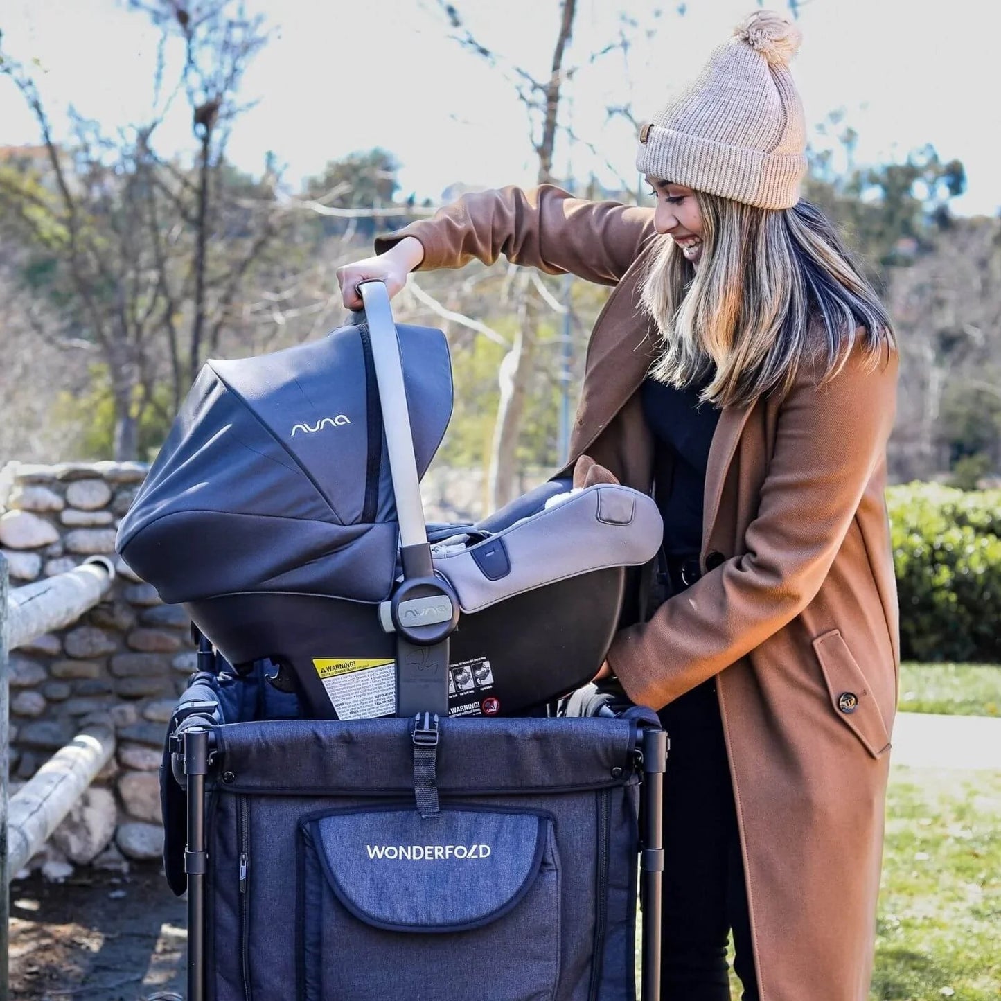Wonderfold W2 Luxe Double Wagon - Charcoal Grey - mezetto ebebek ebebek