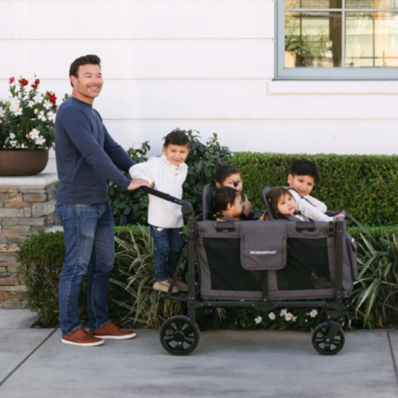 Wonderfold W4 Elite Pro Stroller Wagon - Jet Black - mezetto ebebek ebebek