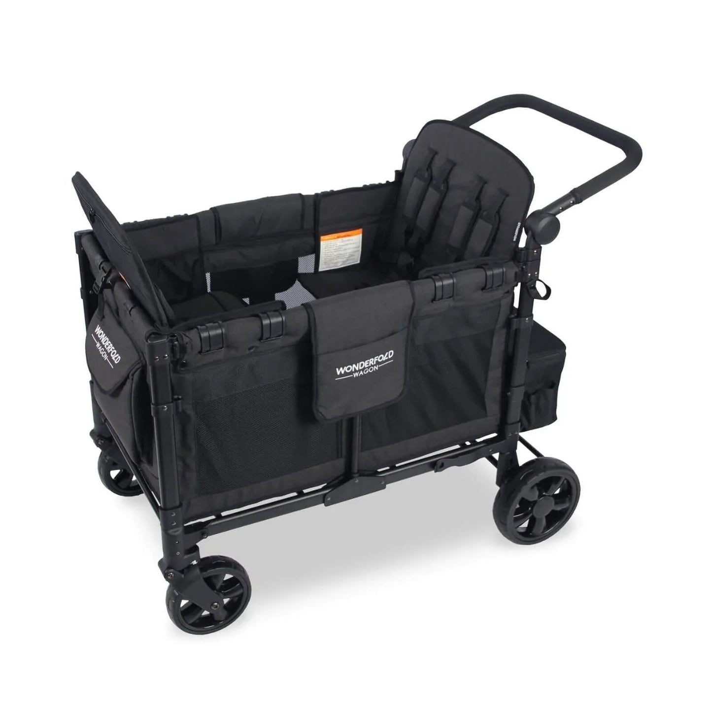 Wonderfold Wagon W4 Elite Quad Stroller Wagon - Volcanic Black - mezetto ebebek ebebek