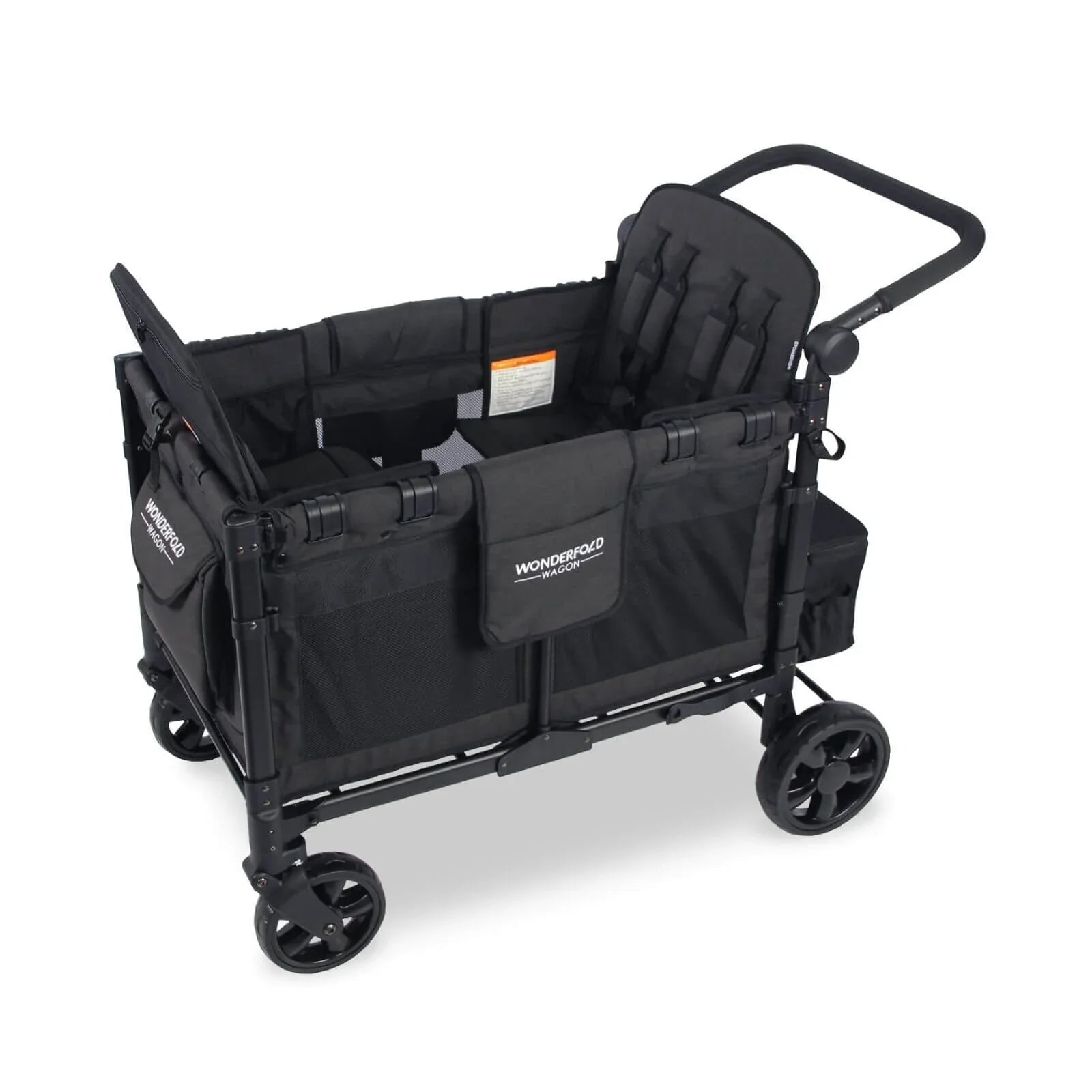 Wonderfold Wagon W4 Elite Quad Stroller Wagon - Volcanic Black - mezetto ebebek ebebek