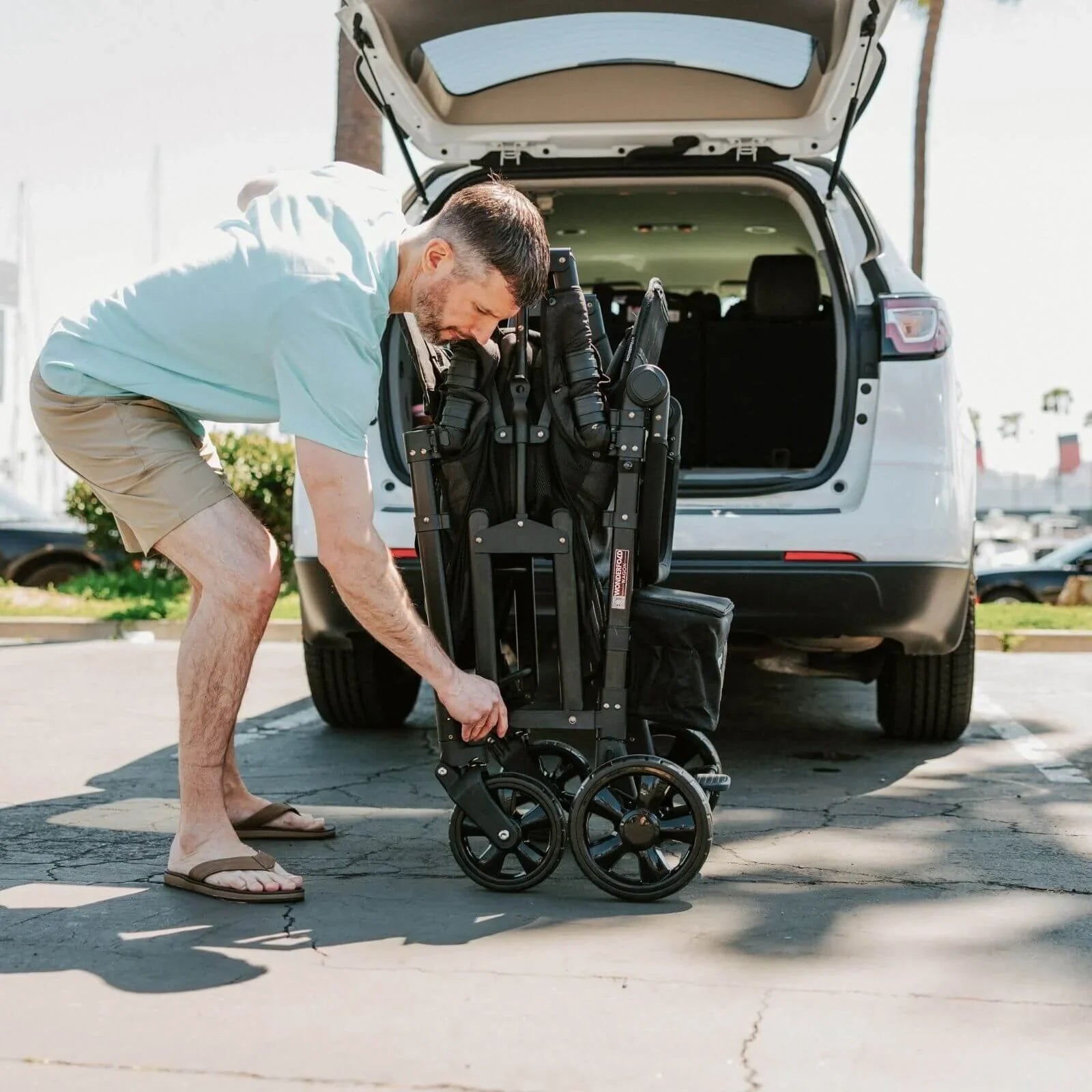 Wonderfold Wagon W4 Elite Quad Stroller Wagon - Volcanic Black - mezetto ebebek ebebek