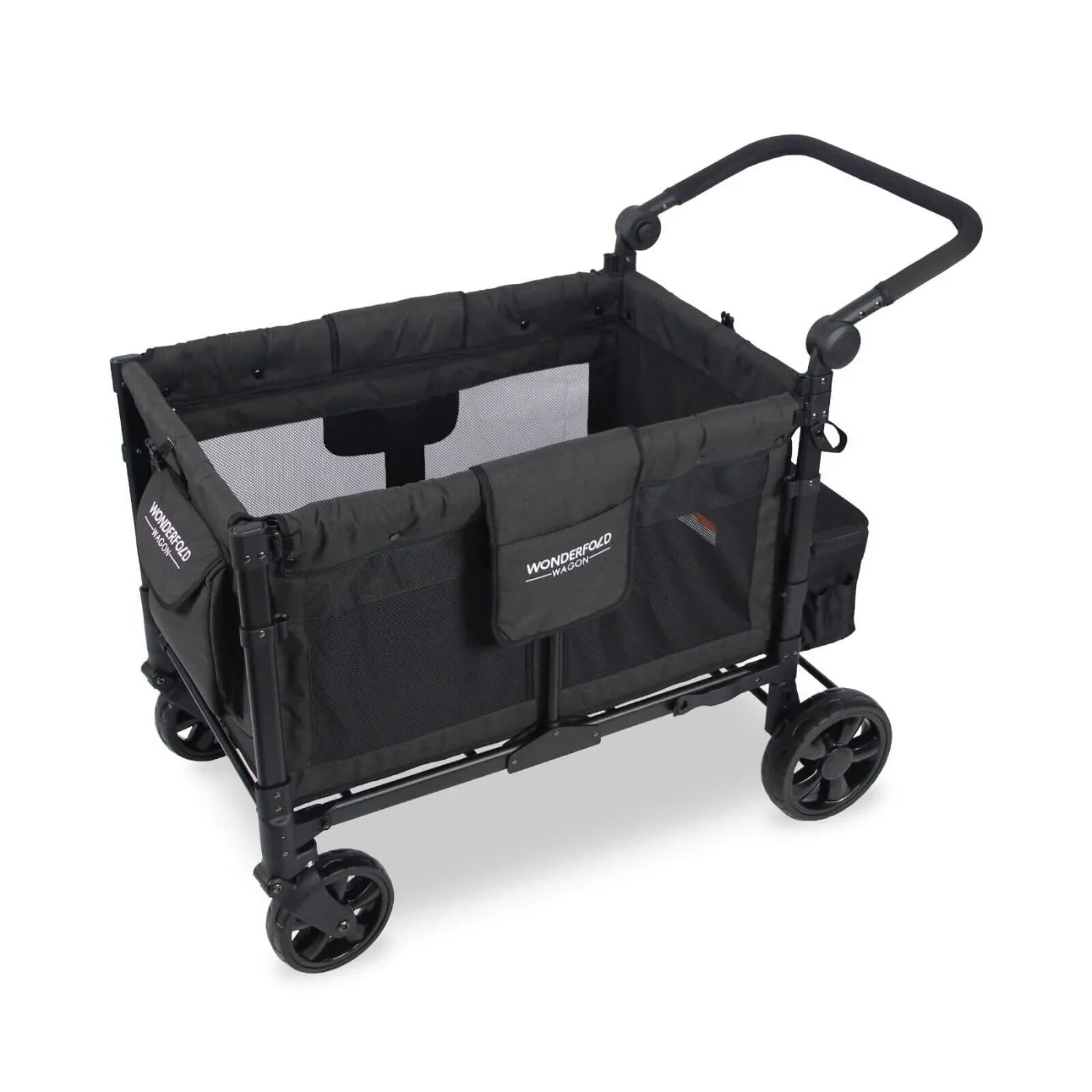 Wonderfold Wagon W4 Elite Quad Stroller Wagon - Volcanic Black - mezetto ebebek ebebek