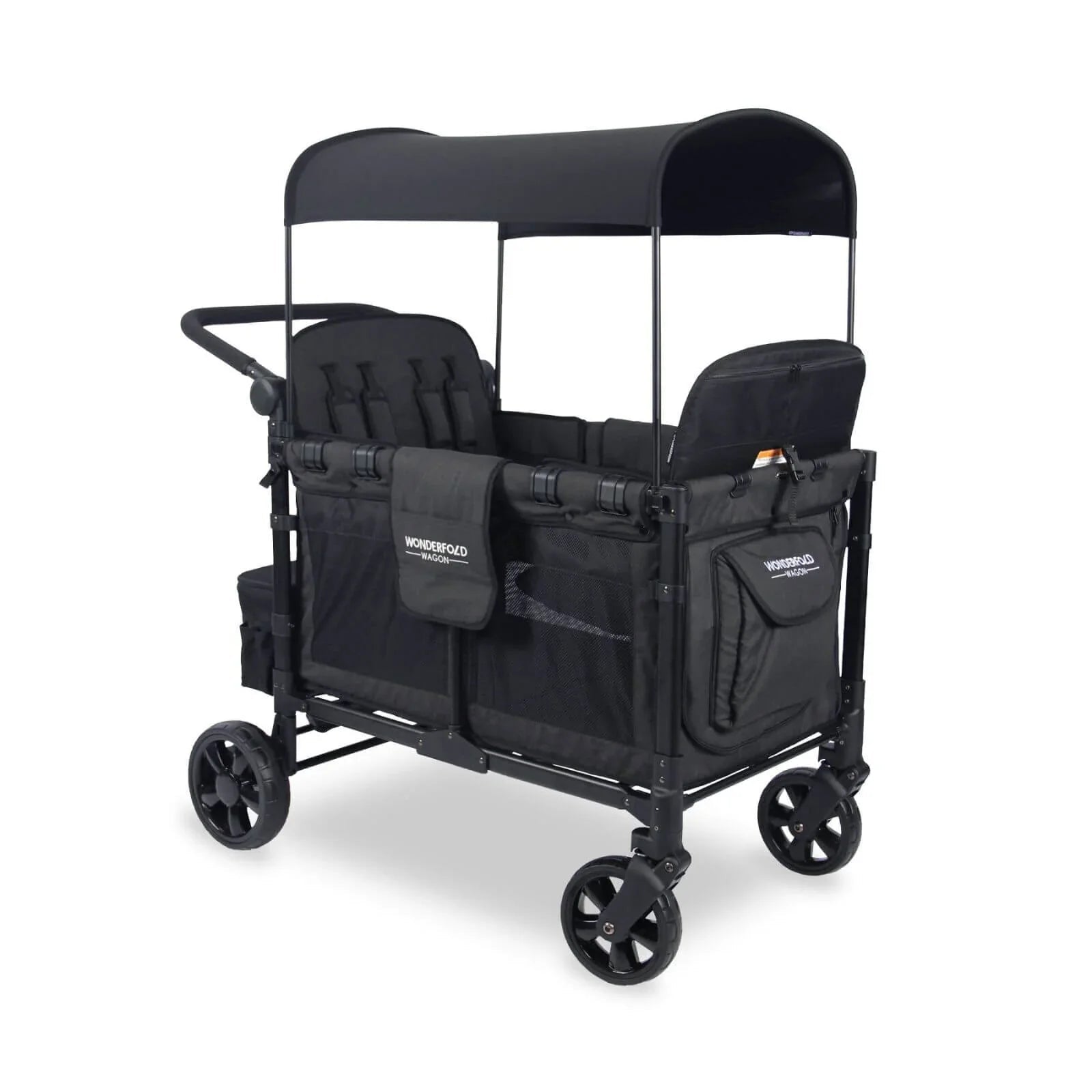 Wonderfold Wagon W4 Elite Quad Stroller Wagon - Volcanic Black - mezetto ebebek ebebek