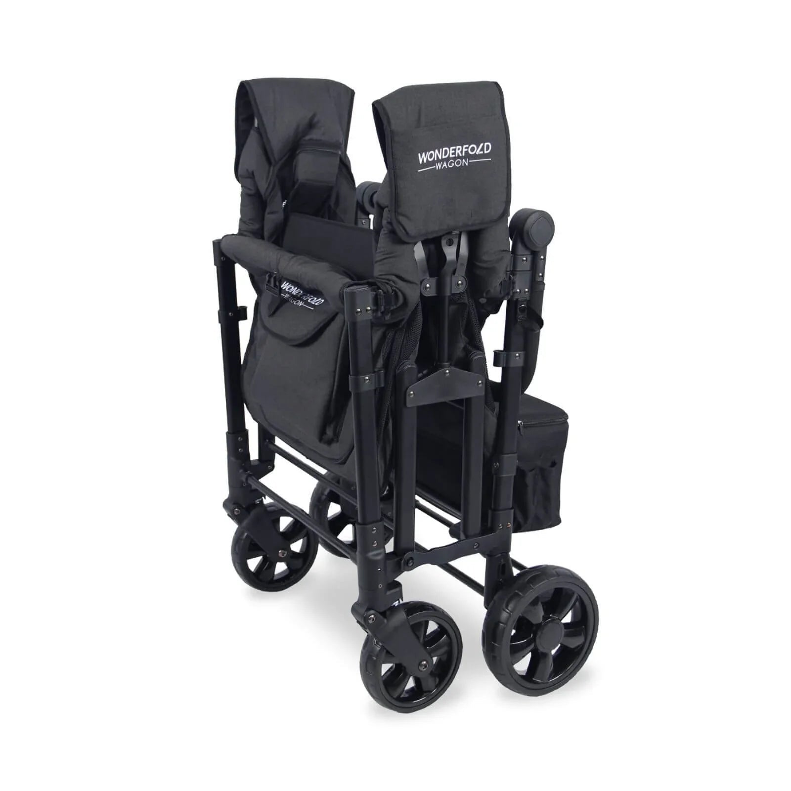 Wonderfold Wagon W4 Elite Quad Stroller Wagon - Volcanic Black - mezetto ebebek ebebek