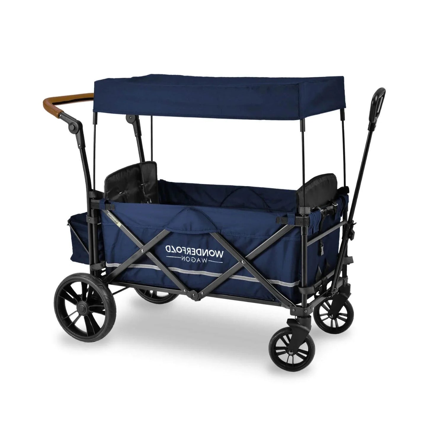 Wonderfold X2 Push & Pull Double Stroller Wagon - Midnight Blue - mezetto ebebek ebebek