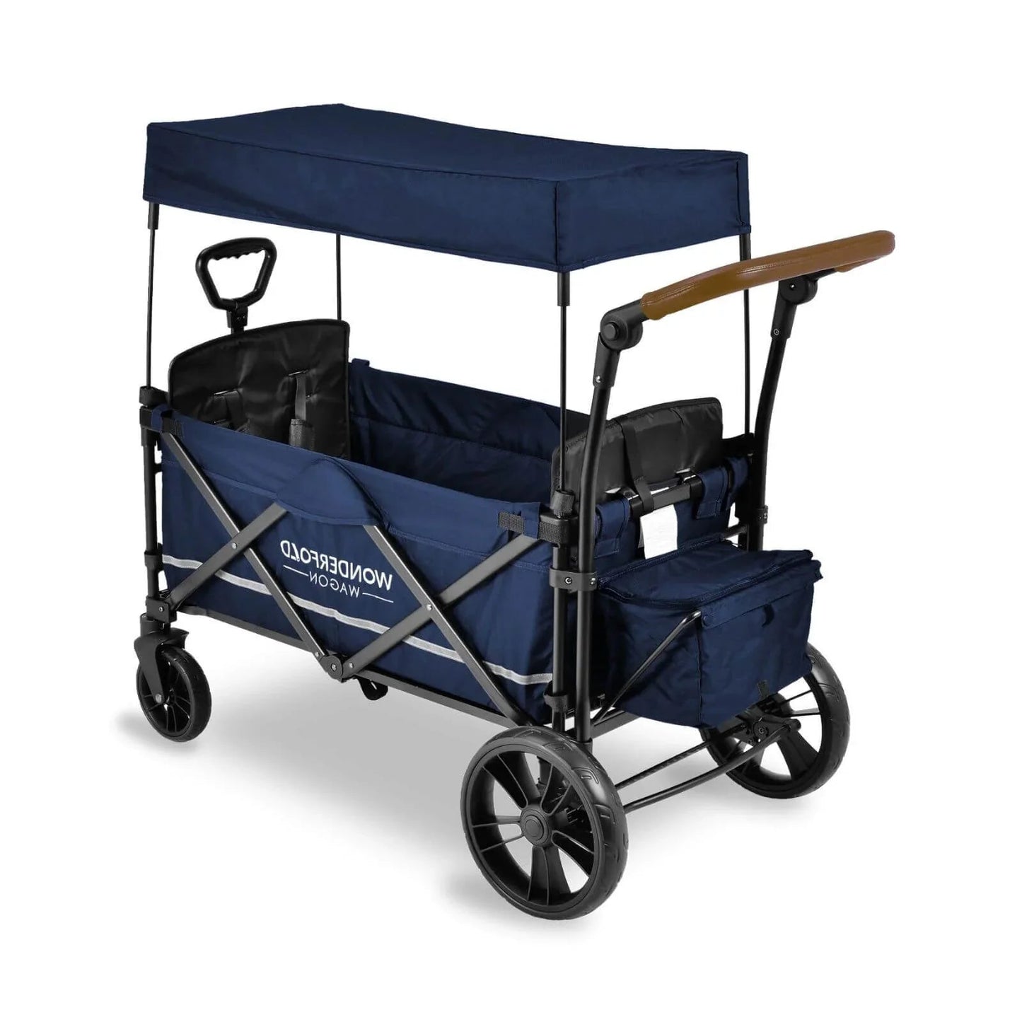 Wonderfold X2 Push & Pull Double Stroller Wagon - Midnight Blue - mezetto ebebek ebebek