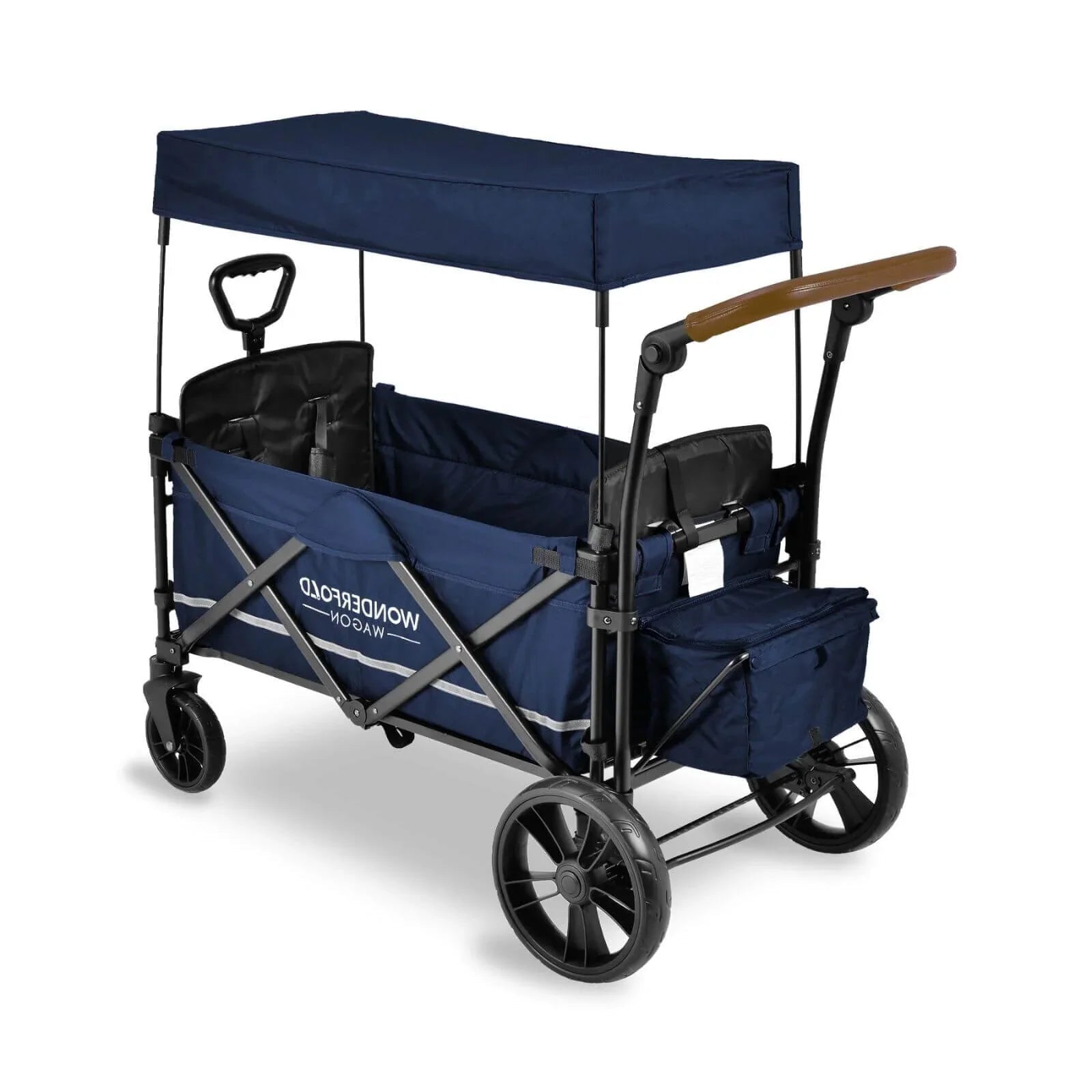 Wonderfold X2 Push & Pull Double Stroller Wagon - Midnight Blue - mezetto ebebek ebebek