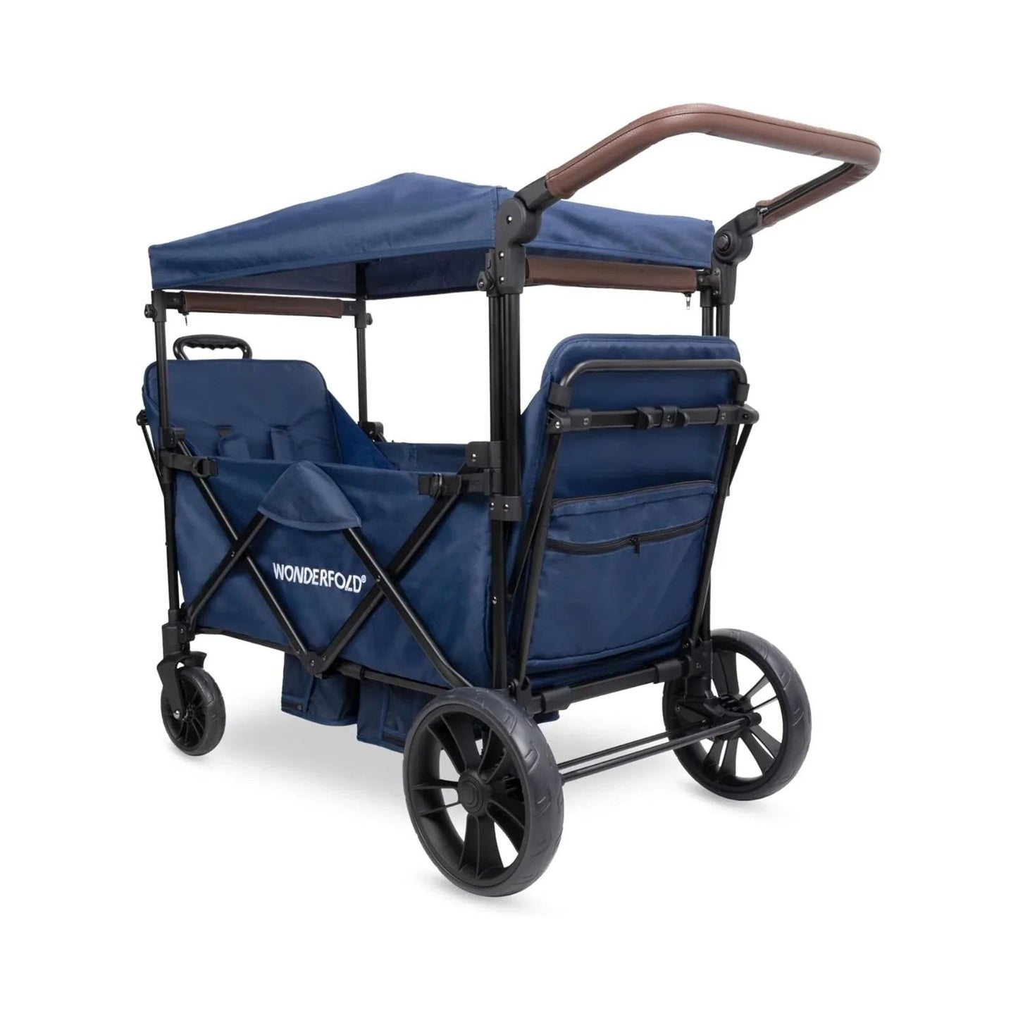 Wonderfold X2R Push and Pull Quad Stroller Wagon - Sapphire Navy - mezetto ebebek ebebek