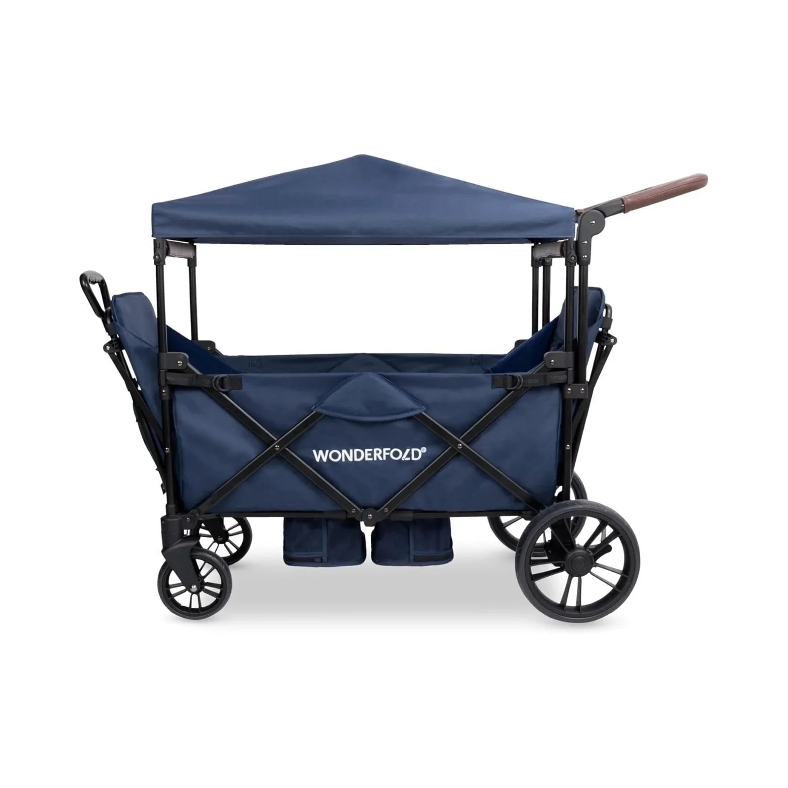 Wonderfold X2R Push and Pull Quad Stroller Wagon - Sapphire Navy - mezetto ebebek ebebek