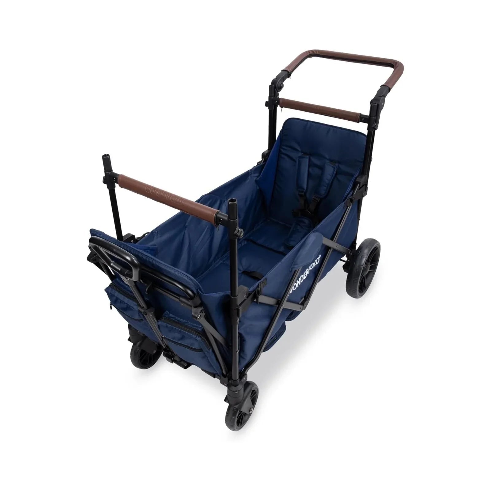Wonderfold X2R Push and Pull Quad Stroller Wagon - Sapphire Navy - mezetto ebebek ebebek