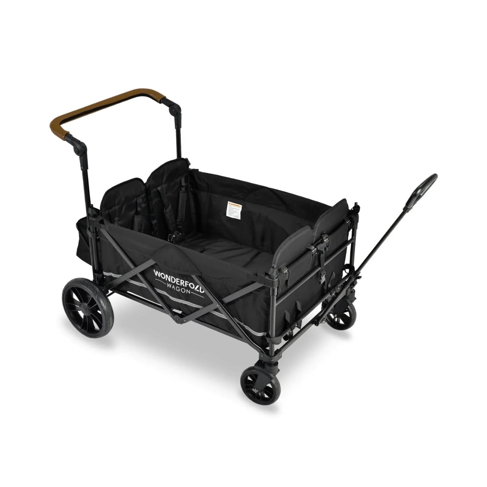 Wonderfold X4 Push & Pull Quad Stroller Wagon - Pitch Black - mezetto ebebek ebebek