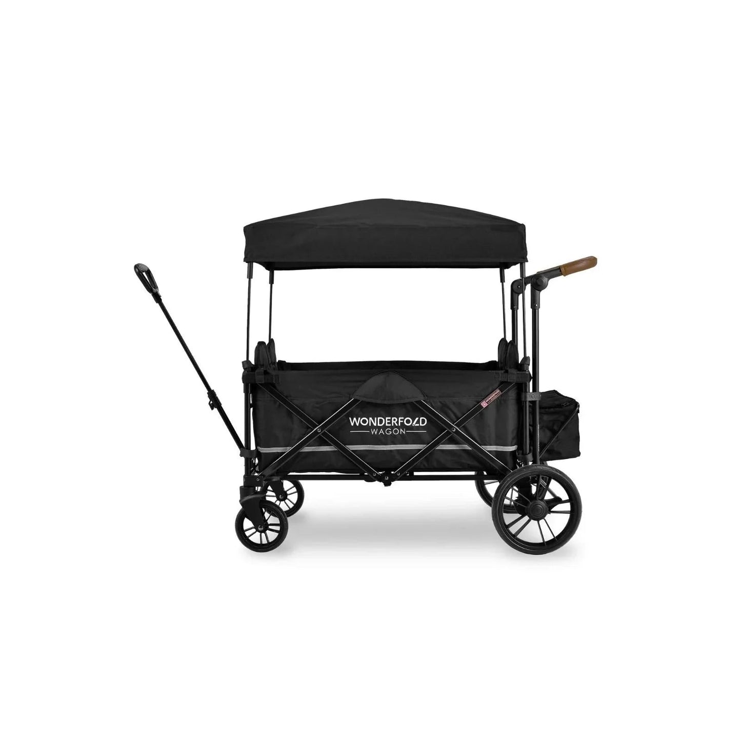 Wonderfold X4R Push and Pull Quad Stroller Wagon - Black - mezetto ebebek ebebek