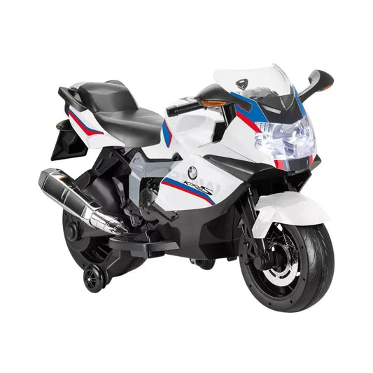 Xootz BMW 12.8V Electric Motorbike Ride On with Lithium Battery - White - mezetto ebebek ebebek