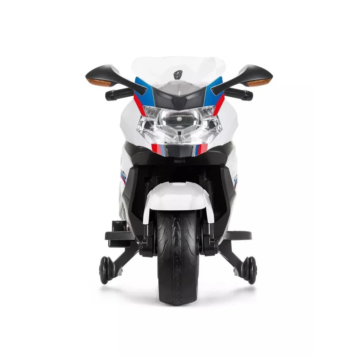Xootz BMW 12.8V Electric Motorbike Ride On with Lithium Battery - White - mezetto ebebek ebebek