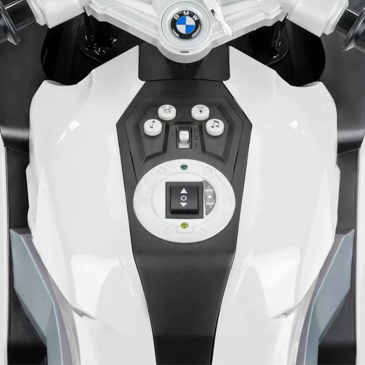 Xootz BMW 12.8V Electric Motorbike Ride On with Lithium Battery - White - mezetto ebebek ebebek