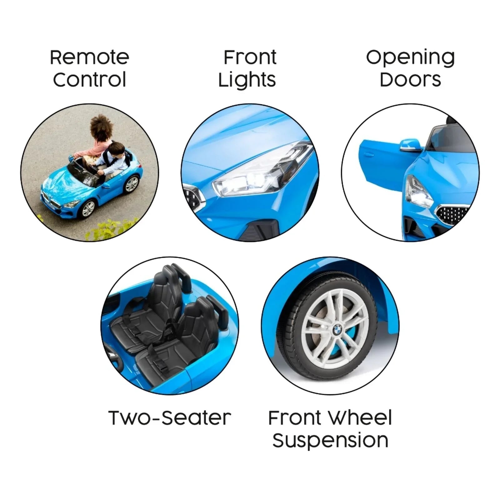 Xootz BMW Z4 12v Electric Ride - On Blue - Blue - mezetto ebebek ebebek