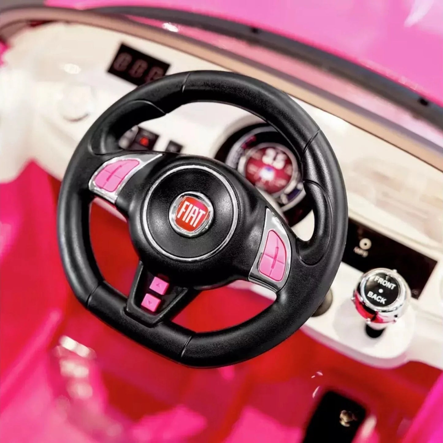 Xootz Fiat 500 12V Electric Ride On - Pink - mezetto ebebek ebebek