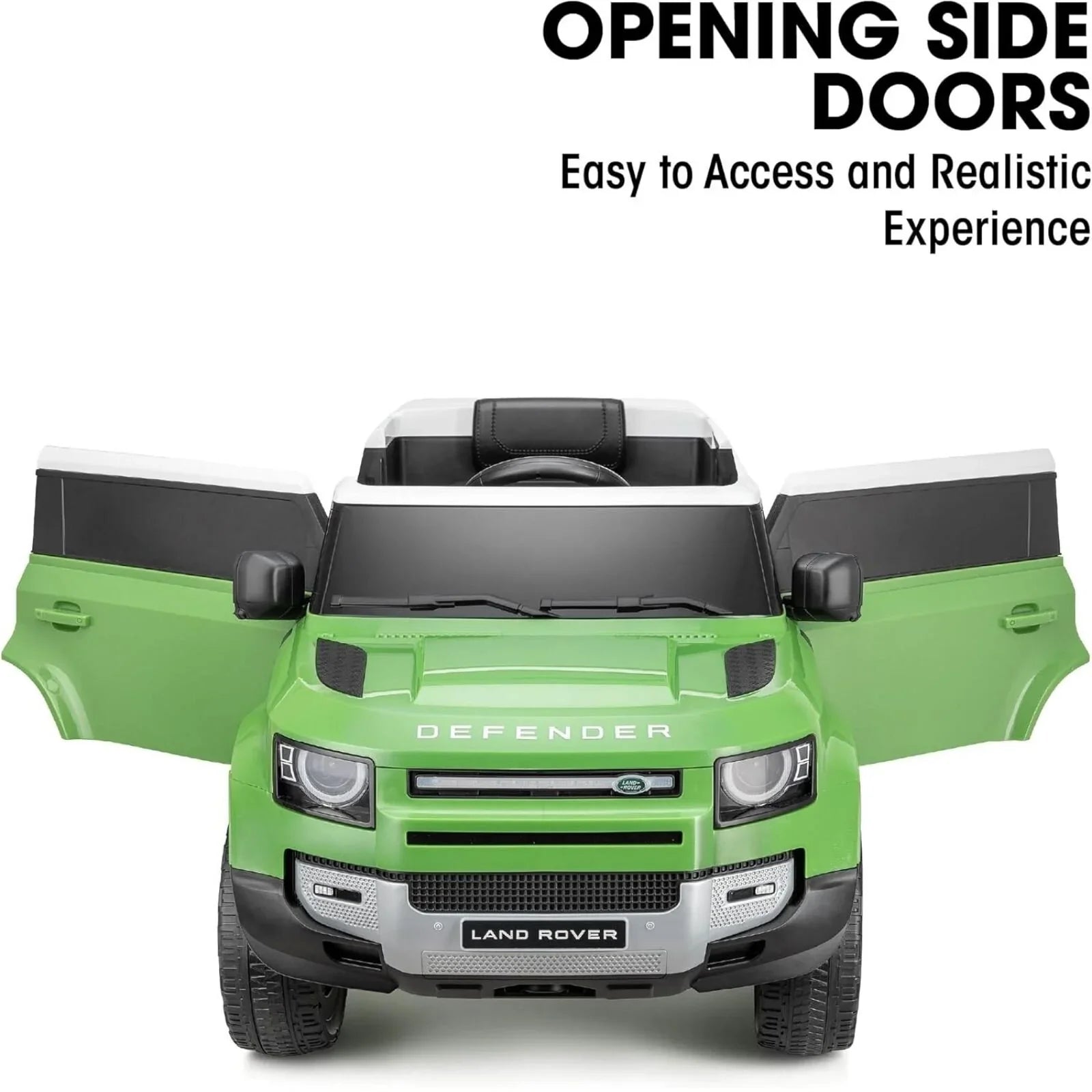 Xootz Land Rover Defender 12V Electric Ride On with Lithium Battery - Green - mezetto ebebek ebebek
