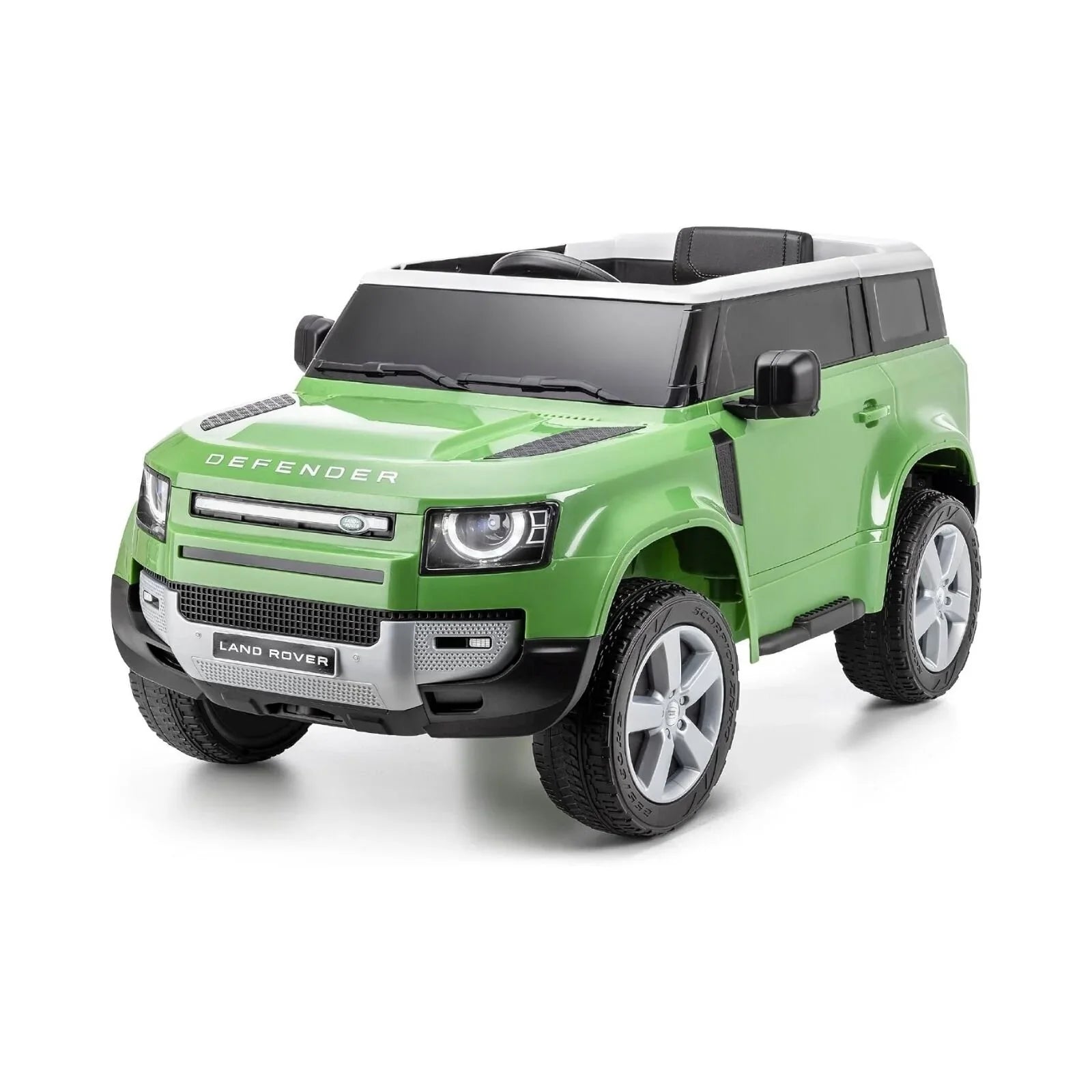 Xootz Land Rover Defender 12V Electric Ride On with Lithium Battery - Green - mezetto ebebek ebebek