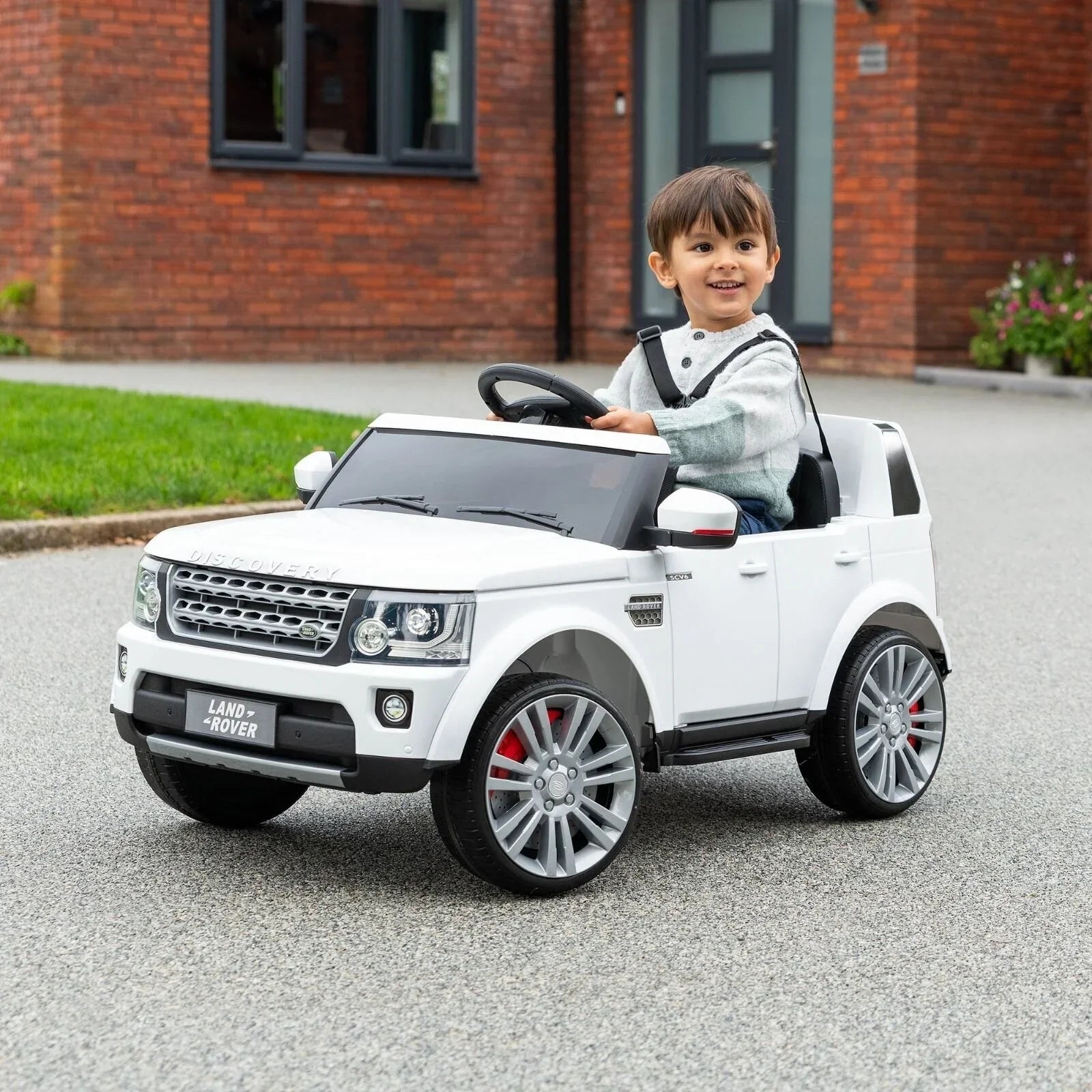 Xootz Land Rover Discovery 12v Ride On - White - mezetto ebebek ebebek